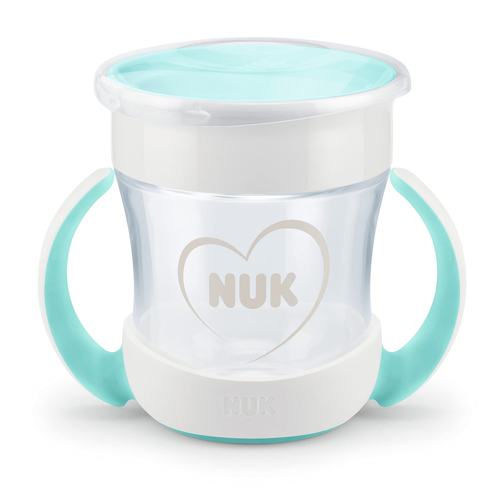 NUK 10255598 Mini Magic Cup Leak-Proof 360° Drinking Rim from 6 Months Practical Handles BPA 160 ml White 155 g