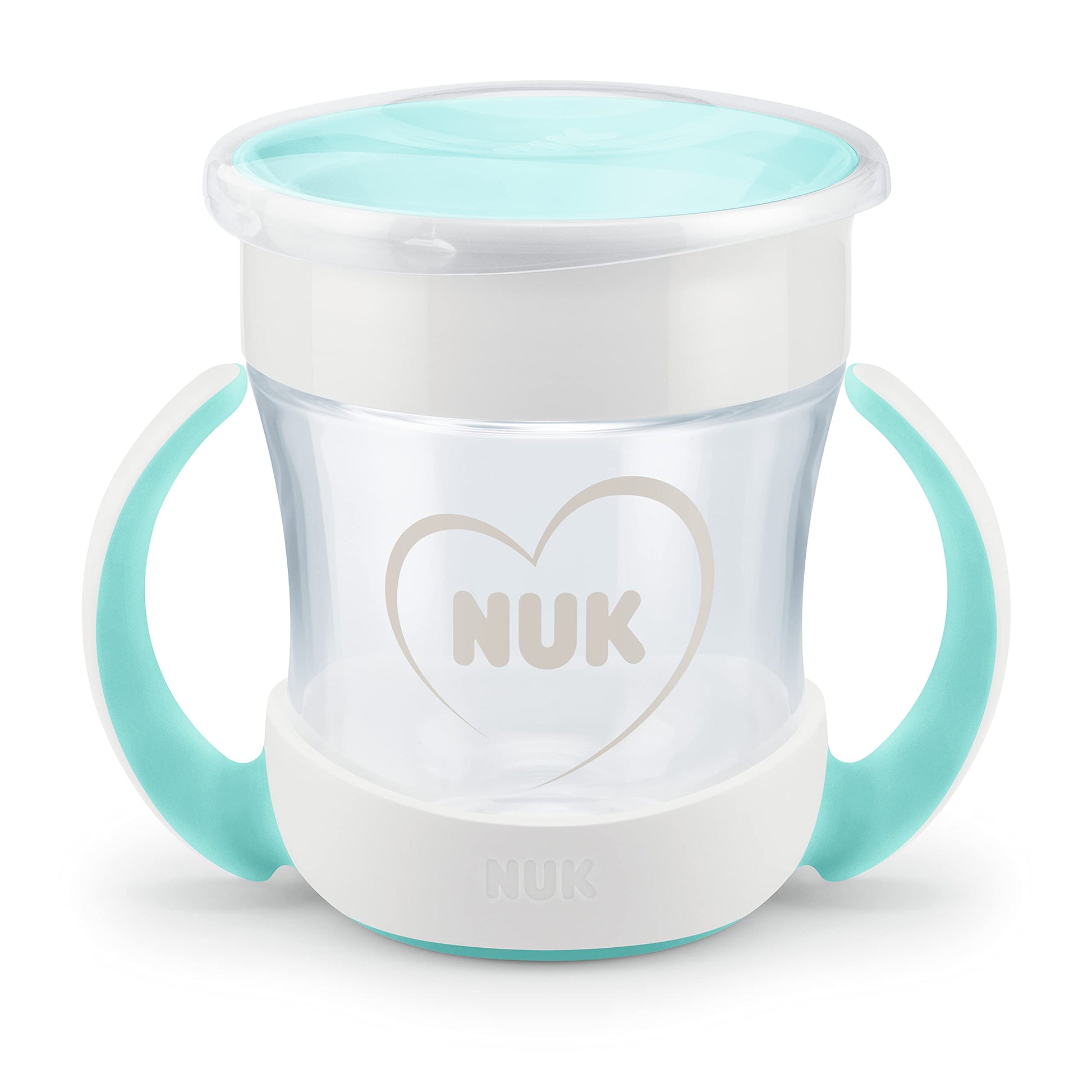 NUK 10255598 Mini Magic Cup Leak-Proof 360° Drinking Rim from 6 Months Practical Handles BPA 160 ml White 155 g