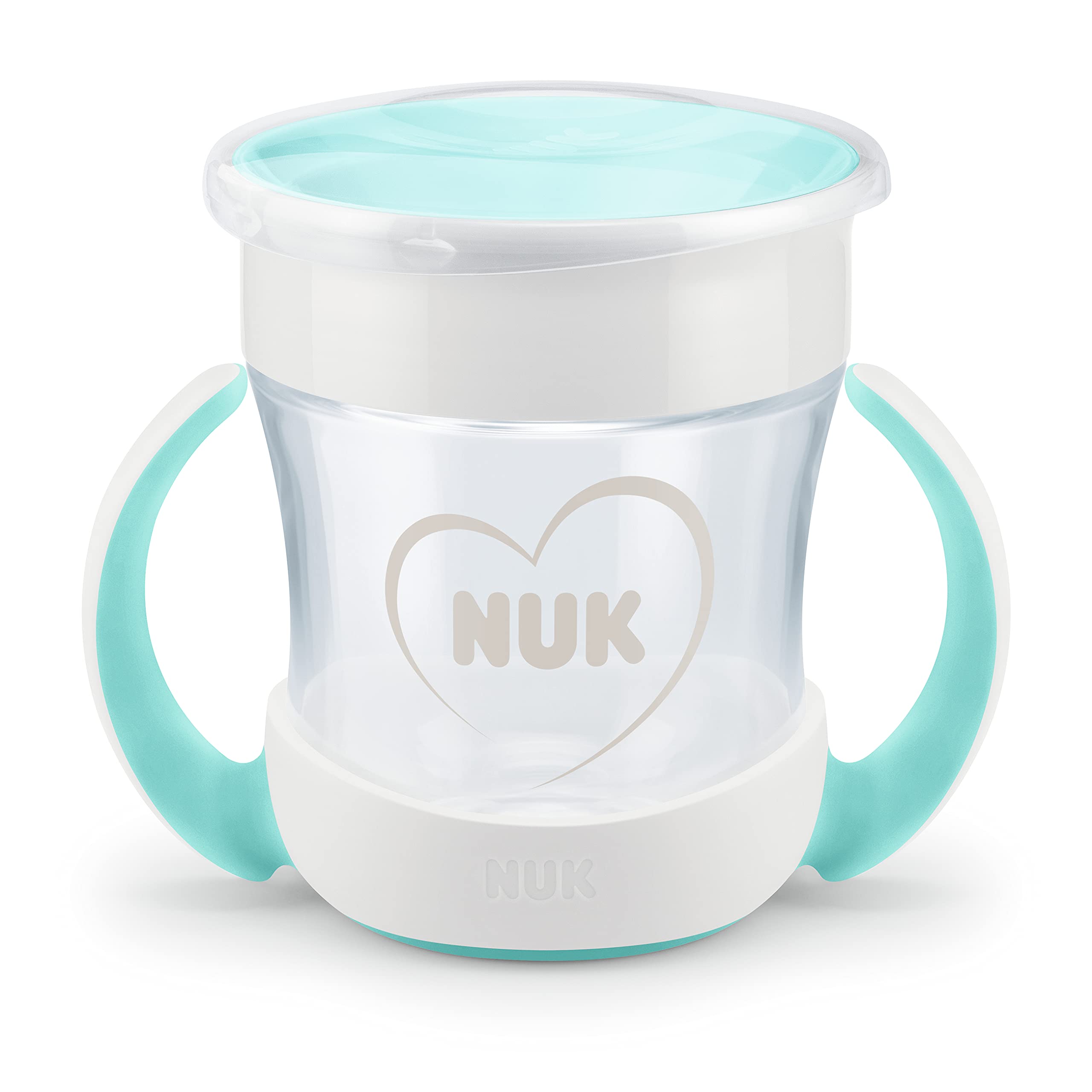 NUK 10255598 Mini Magic Cup Leak-Proof 360° Drinking Rim from 6 Months Practical Handles BPA 160 ml White 155 g