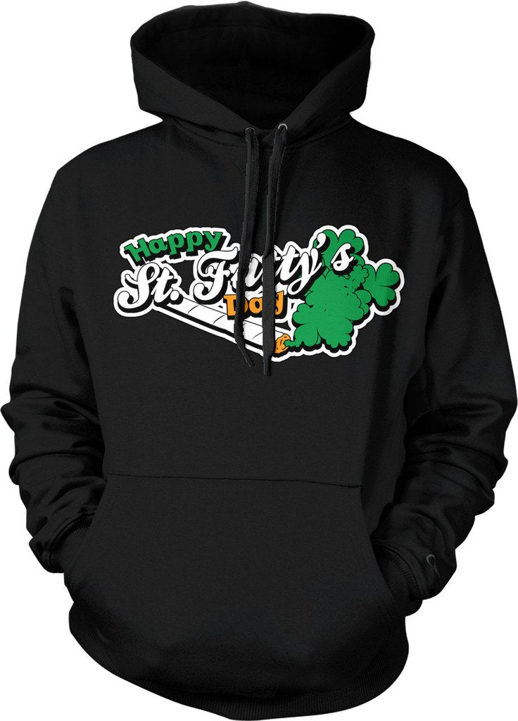 NOFO Clothing Co Happy St. Fatty's Day, St. Patrick's Day, Clover Hooded Sweatshirt