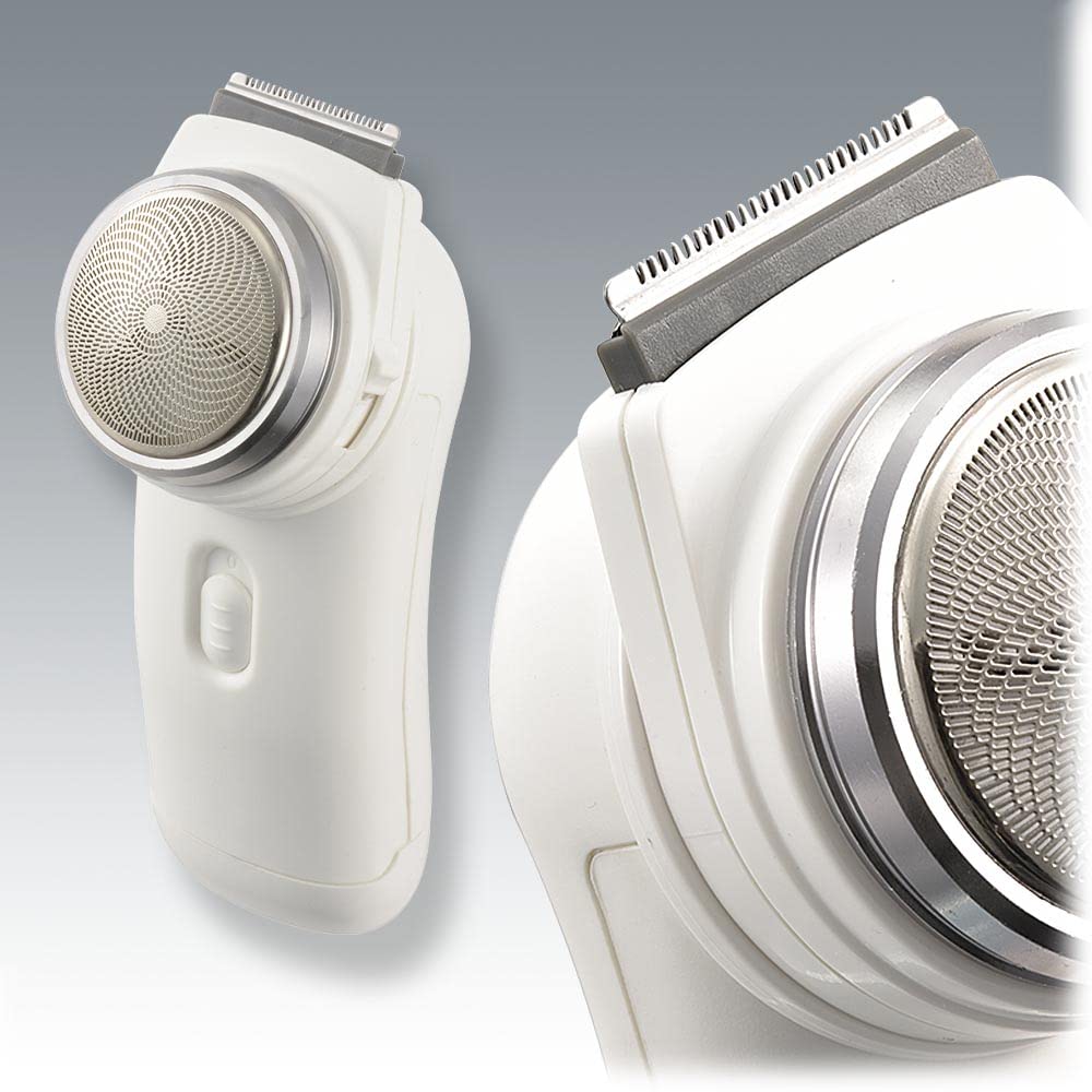 Ohm Electric Shaver, Rotating Pocket Shaver, Battery-operated, Men's Shaver, Electric Shaver, Electric Shaver, HB-SB11R-W 00-5897 OHM