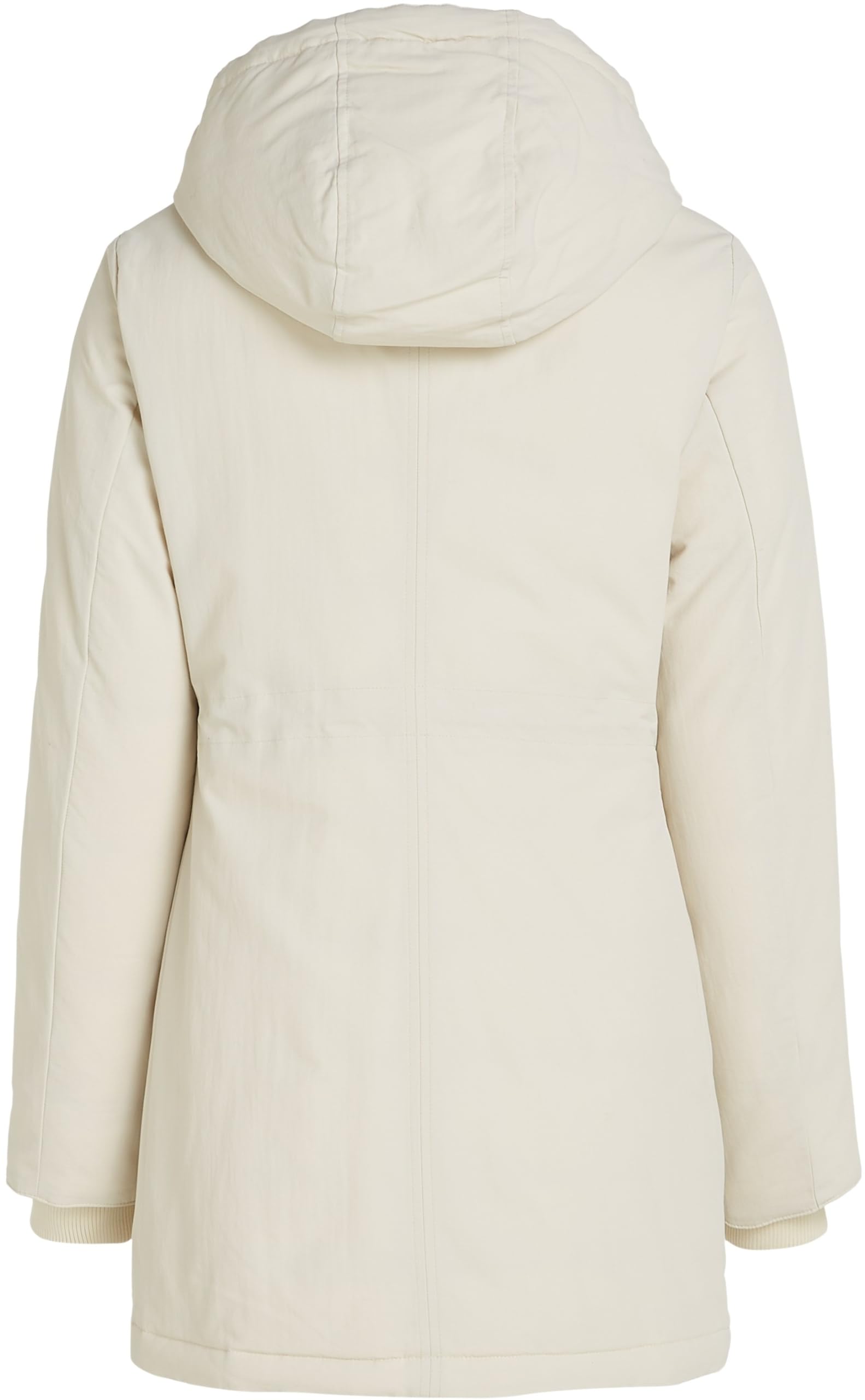 Tommy Jeans Parka Mujer con Capucha, Marfil (Newsprint), L