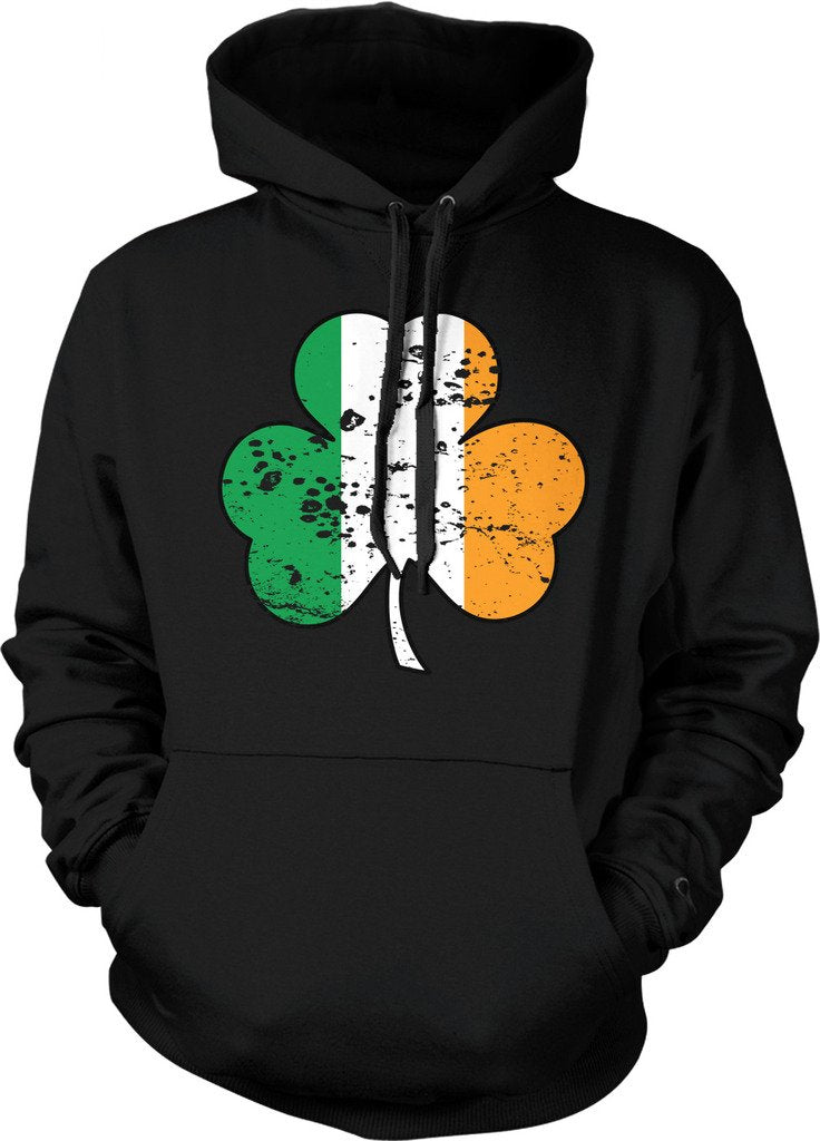 NOFO Clothing Co Three Leaf Clover, Irish Clover, Shamrock Hooded Sweatshirt