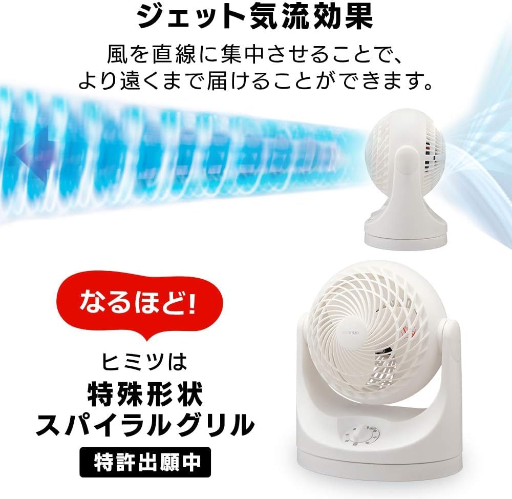 AMOTAOS サーキュレーター 8畳 首振り マカロン型 PCF-MKM15-W ホワイト
