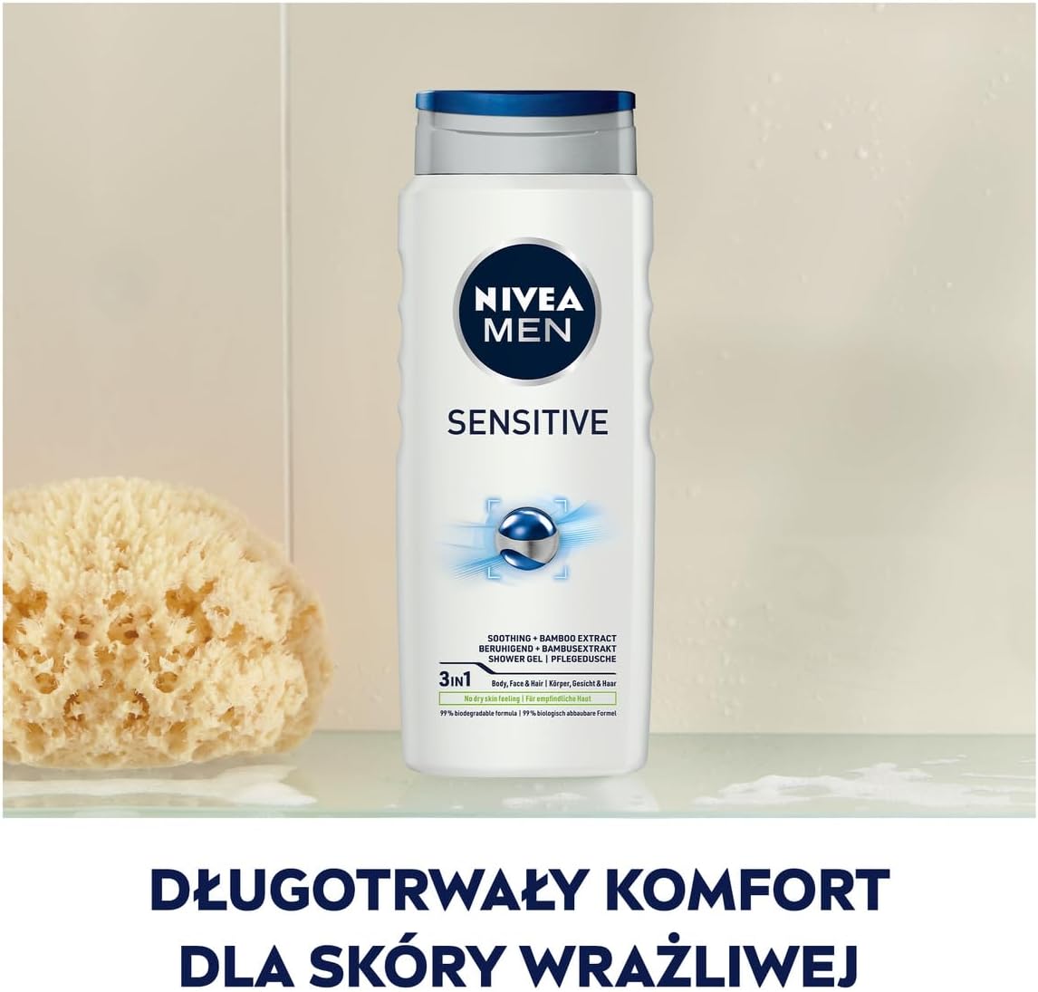 NIVEA MEN Sensitive Łagodzący żel pod prysznic dla mężczyzn 500 ml