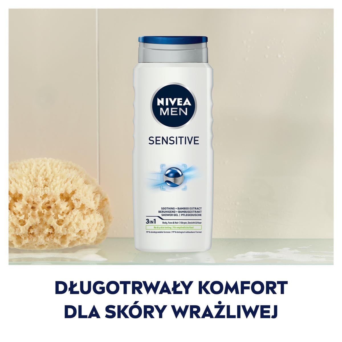 NIVEA MEN Sensitive Łagodzący żel pod prysznic dla mężczyzn 500 ml