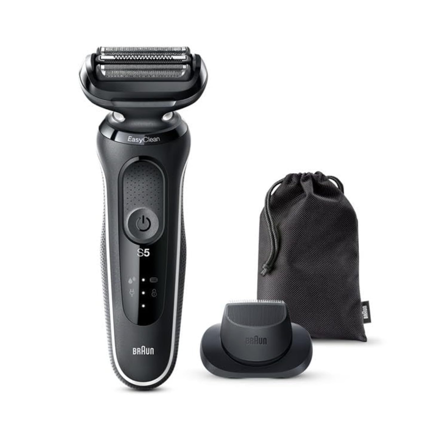 BRAUN 51-W1200S-V [Men's Shaver Series 5 Rechargeable 3-Blade Bath Shaving Trimmer deep Catch net Blade White Japan Import