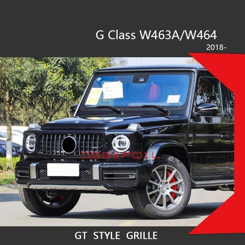 Car Craft Front Bumper Grill Compatible With Mercedes G Class W463 2019-2023 G Wagon G500 G550 G63 G65 G55 Front Bumper Grill W464 Grill Gtr Silver