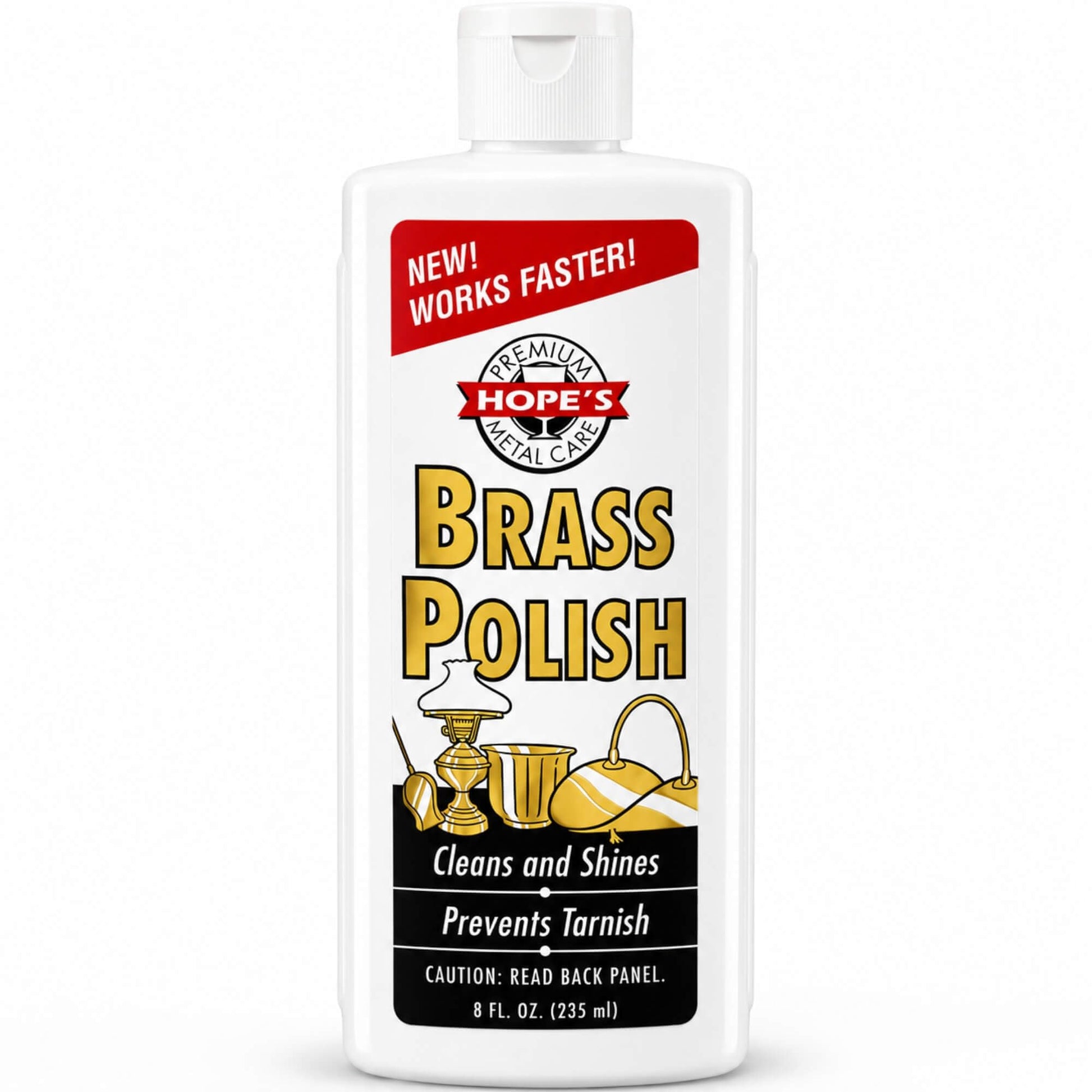 HOPE'S Brass Polish & Cleaner, Tarnish Remover, Copper Silver 8oz, 12-Pack