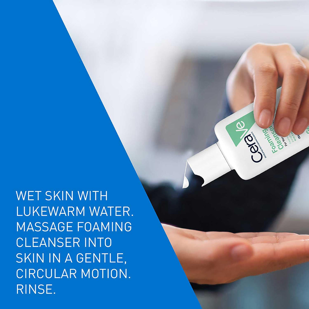CeraVe Foaming Cleanser For Normal To Oily Skin (88ml) - Dermatologist-Developed Facewash | Non-Comedogenic And Fragrance-Free Cleansers For Acne-Prone Skin