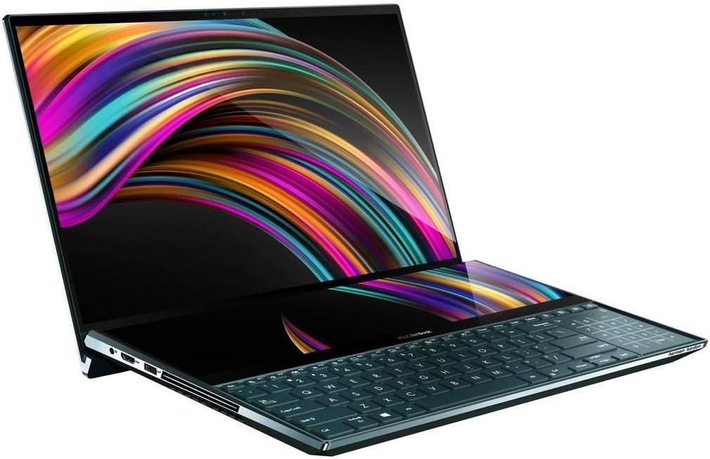 ASUS ZenBook Pro Duo UX581GV 15.6" 4K Dual Touch Pantalla 4K Alexa (Intel i7-9750H, 512 GB PCI-e SSD, 16 GB de RAM, NVIDIA GeForce RTX 2060 6 GB de gráficos, Windows 10, UK -Teclado (QWERTY))