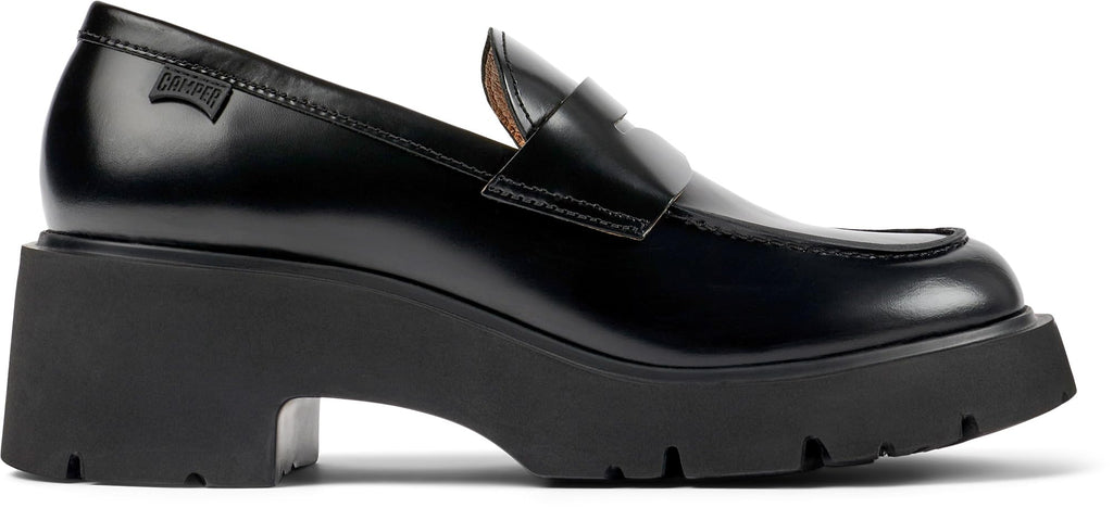 Camper Milah K201425, Moccasin Mujer, Negro 002, 37 EU