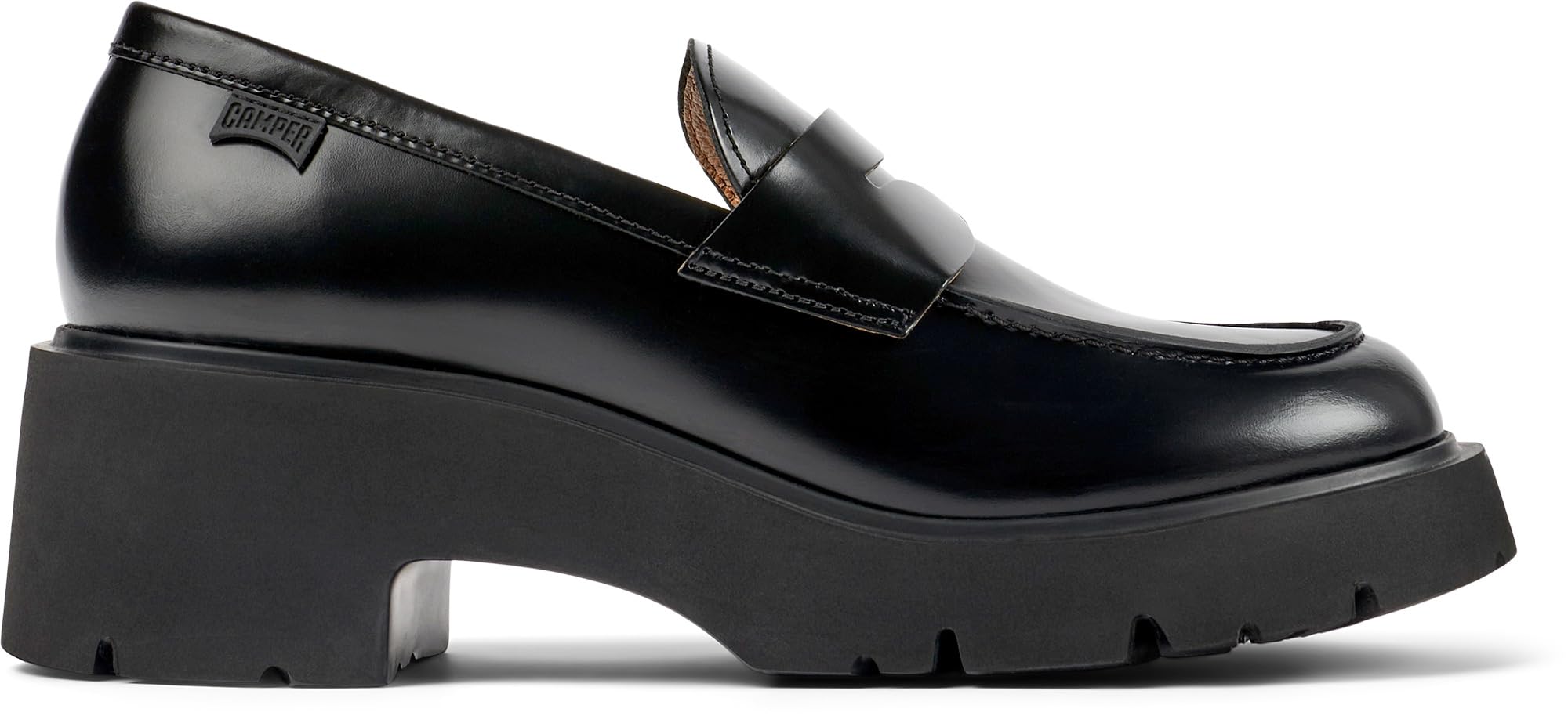 Camper Milah K201425, Moccasin Mujer, Negro 002, 37 EU