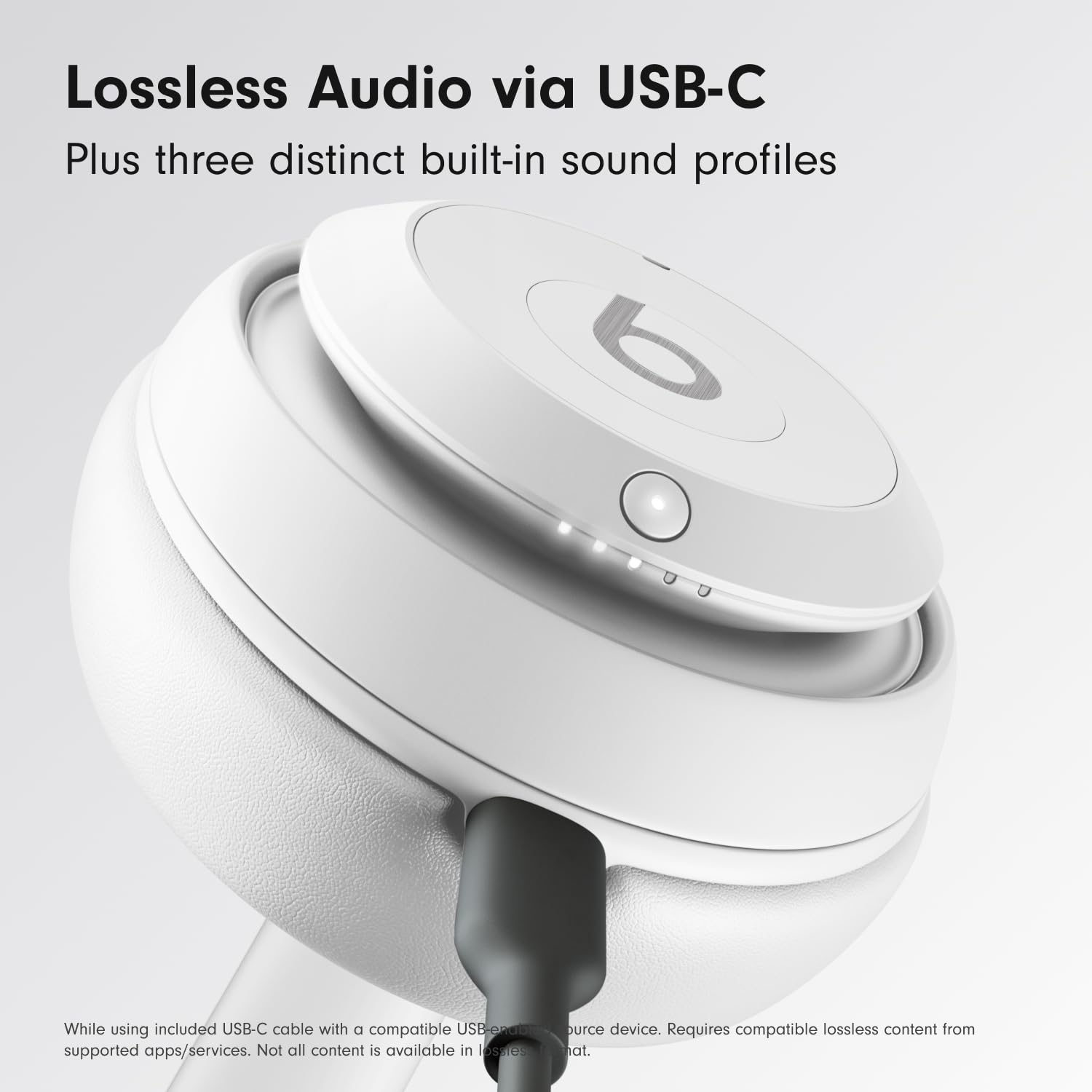 Beats Studio Pro - Premium Wireless Over-Ear Headphones- Up to 40-Hour Battery Life, Active Noise Cancelling, USB-C Lossless Audio, Apple & Android Compatible - Matte White