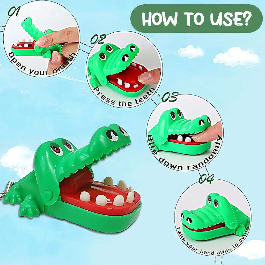 2 Piezas Cocodrilo Tiburón Dentista Juego para niños, Divertido Boca Dentista Bite Finger Familia Juego, Cocodrilo Juguete De Entretenimiento Familiar Juguete Interactivo Familiar para Niños