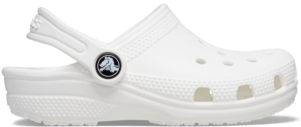 Crocs Unisex-Child Classic Clogs, White, 5 Big Kid
