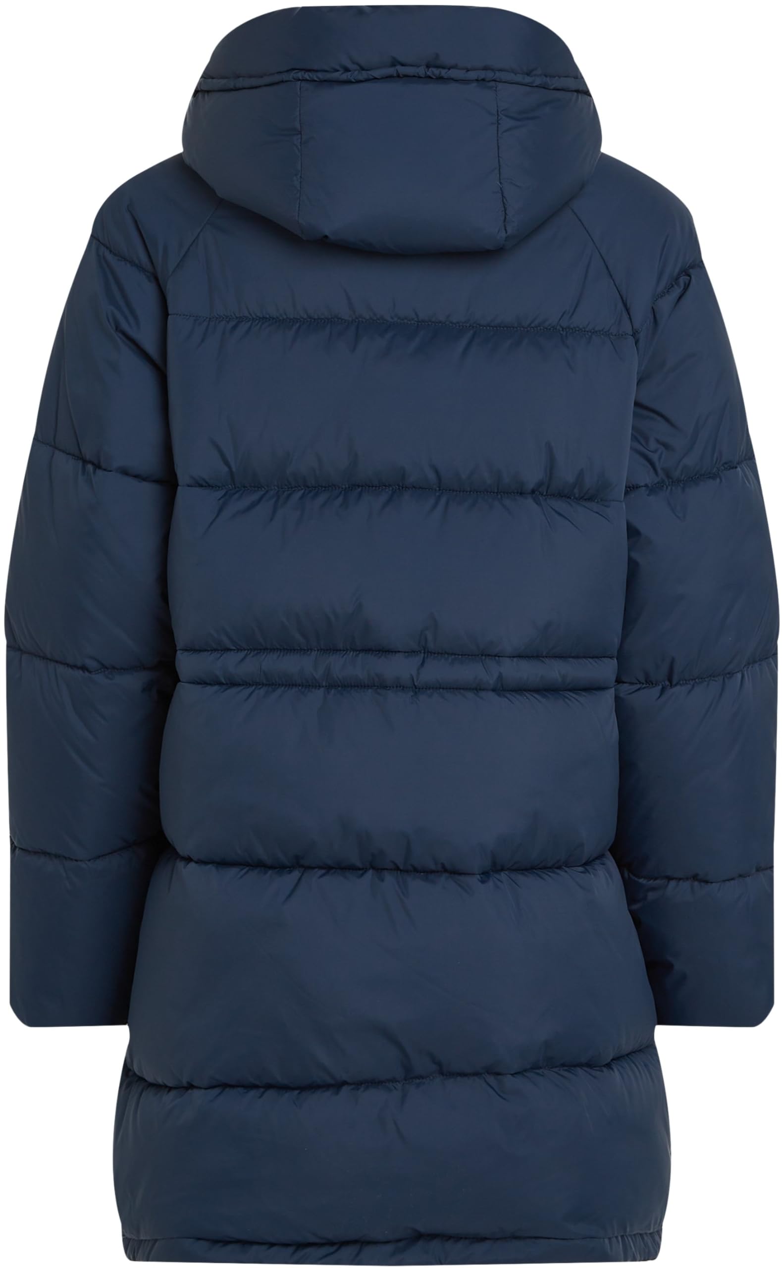 Tommy Jeans Abrigo de Plumas Mujer Midi Puffer con Capucha, Azul (Dark Night Navy), M