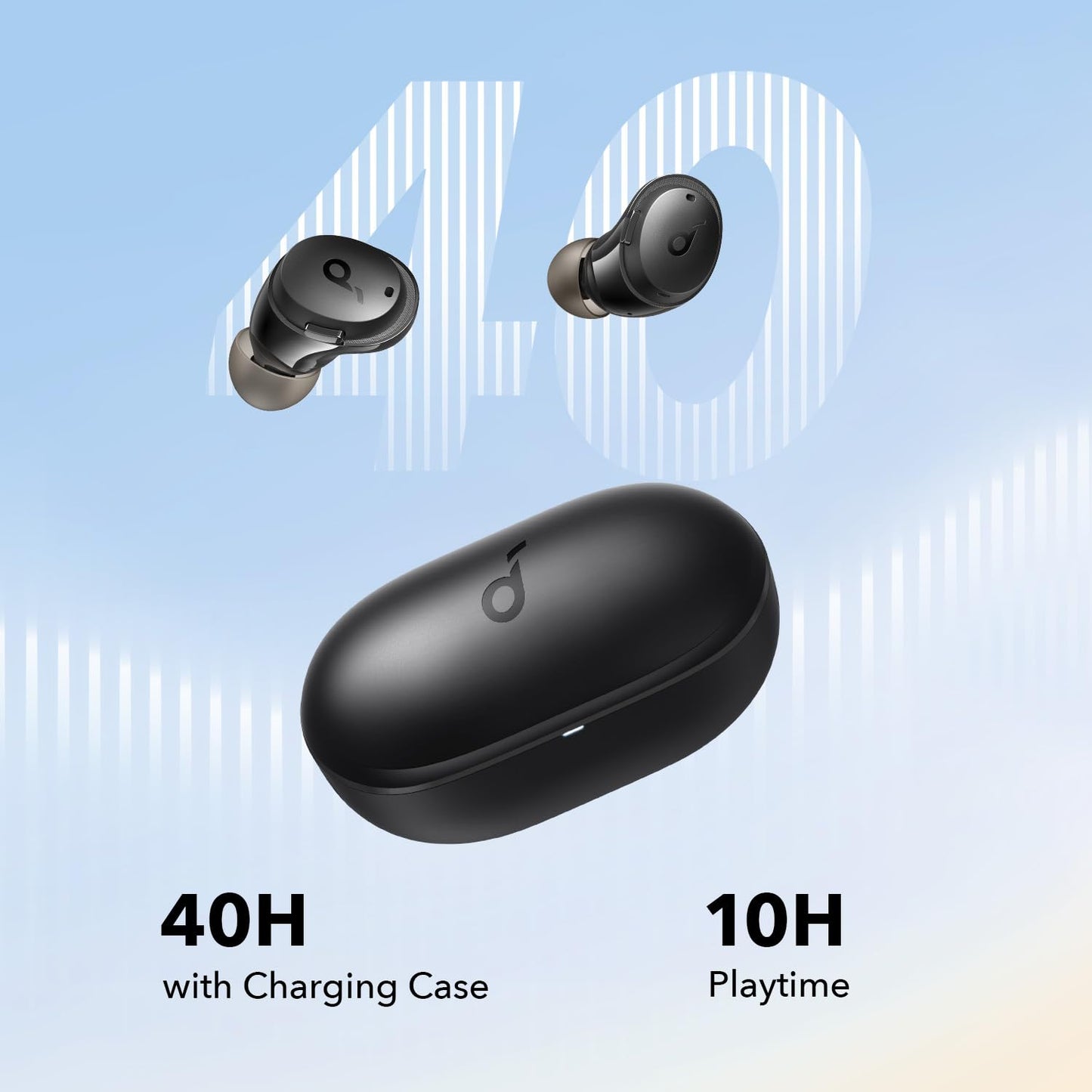 soundcore Anker Life A3i Noise Cancelling Wireless Earbuds, Deep Bass, Hybrid ANC Bluetooth Earphones, AI-Enhanced Calls with 6 Mics, 40H Playtime with Fast Charging, Bluetooth 5.2, 22 Custom EQ