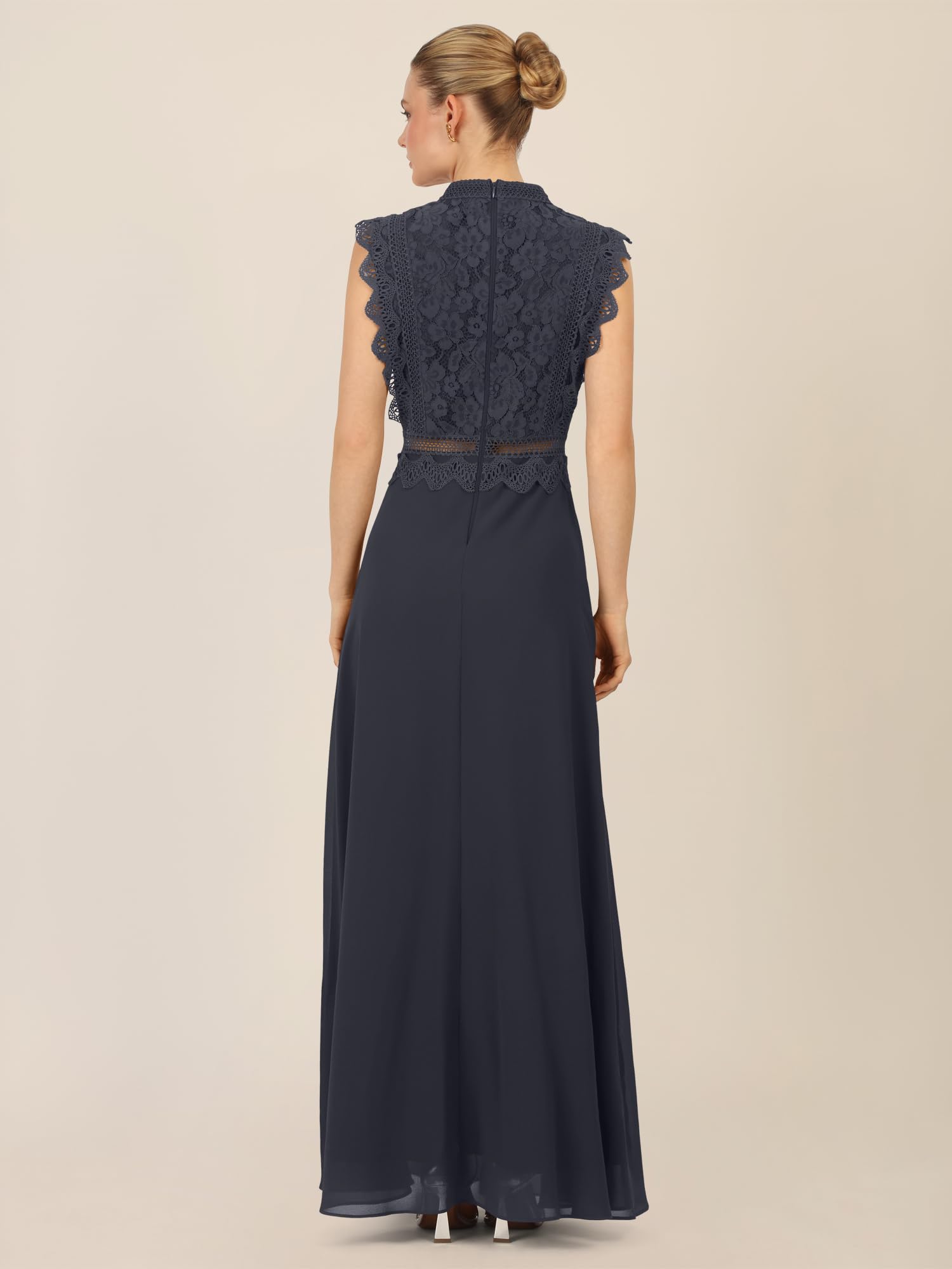 APART Fashion Abendkleid Vestido, Azul Oscuro, 36 Mujeres