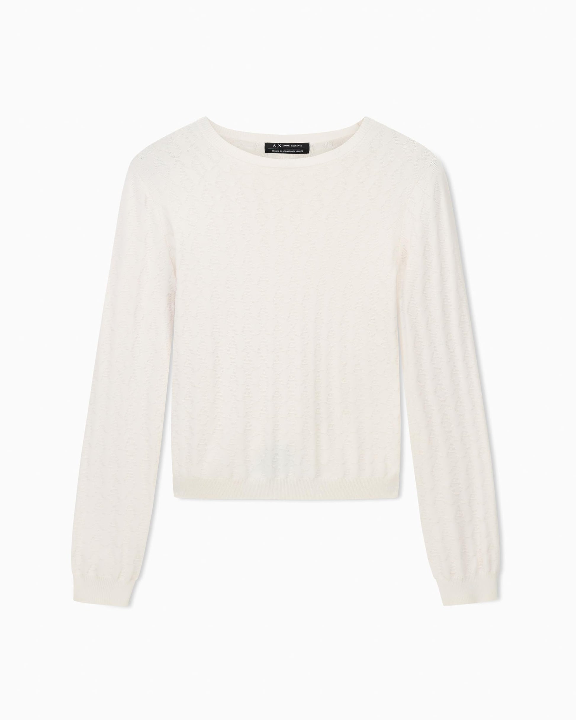 Armani Exchange Essential, Sustainable, All Over Logo Suéter, ISO, S para Mujer