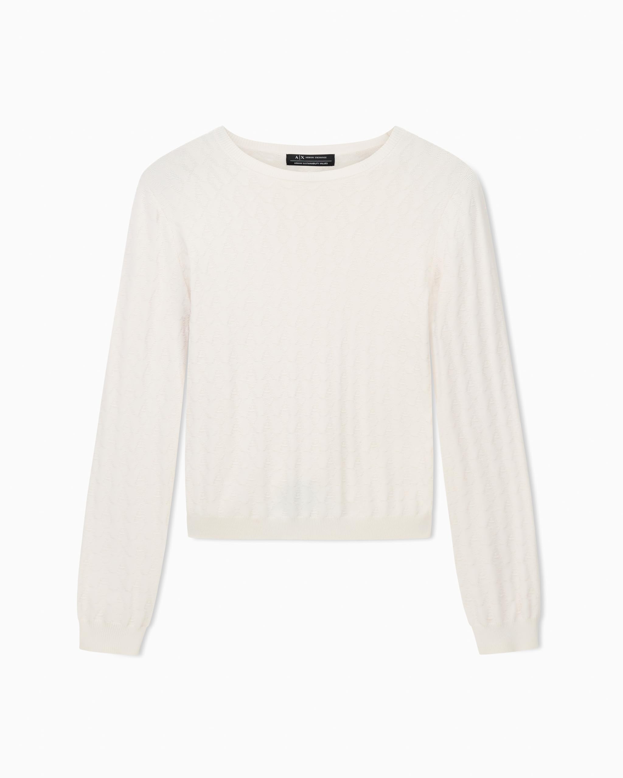 Armani Exchange Essential, Sustainable, All Over Logo Suéter, ISO, S para Mujer