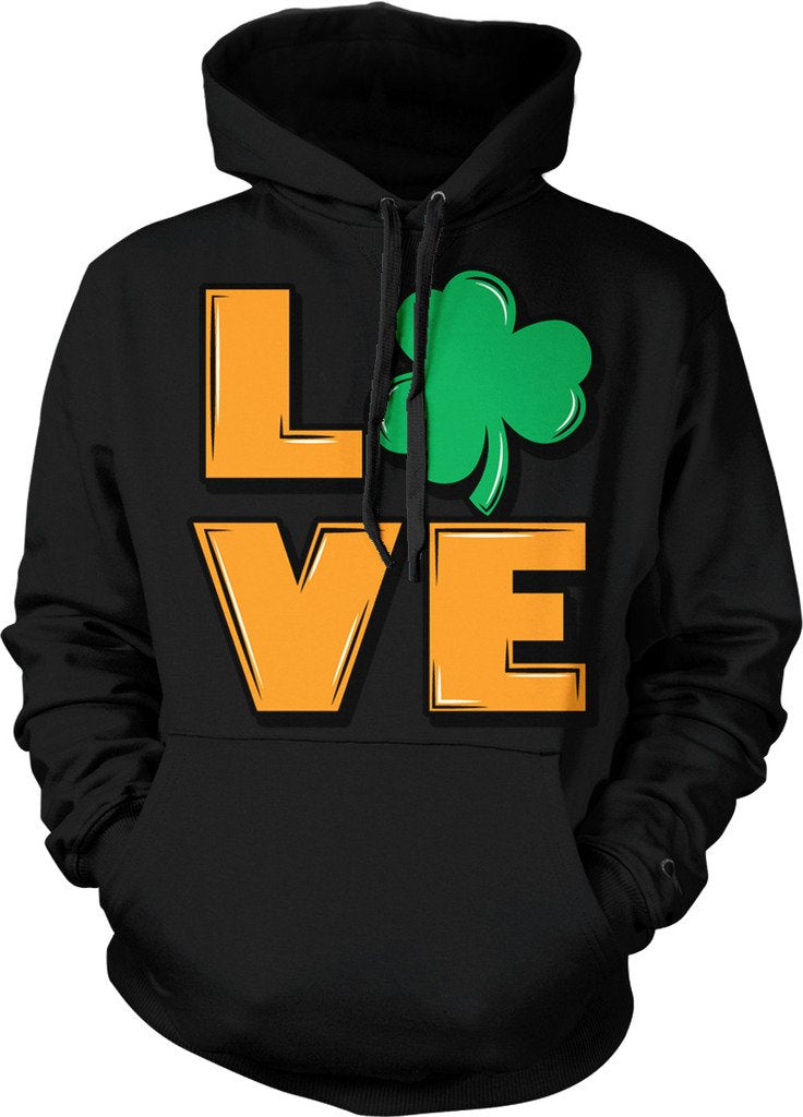NOFO Clothing Co Irish Love, St. Patrick's Day, Gaelic Love, Clover Hooded Sweatshirt