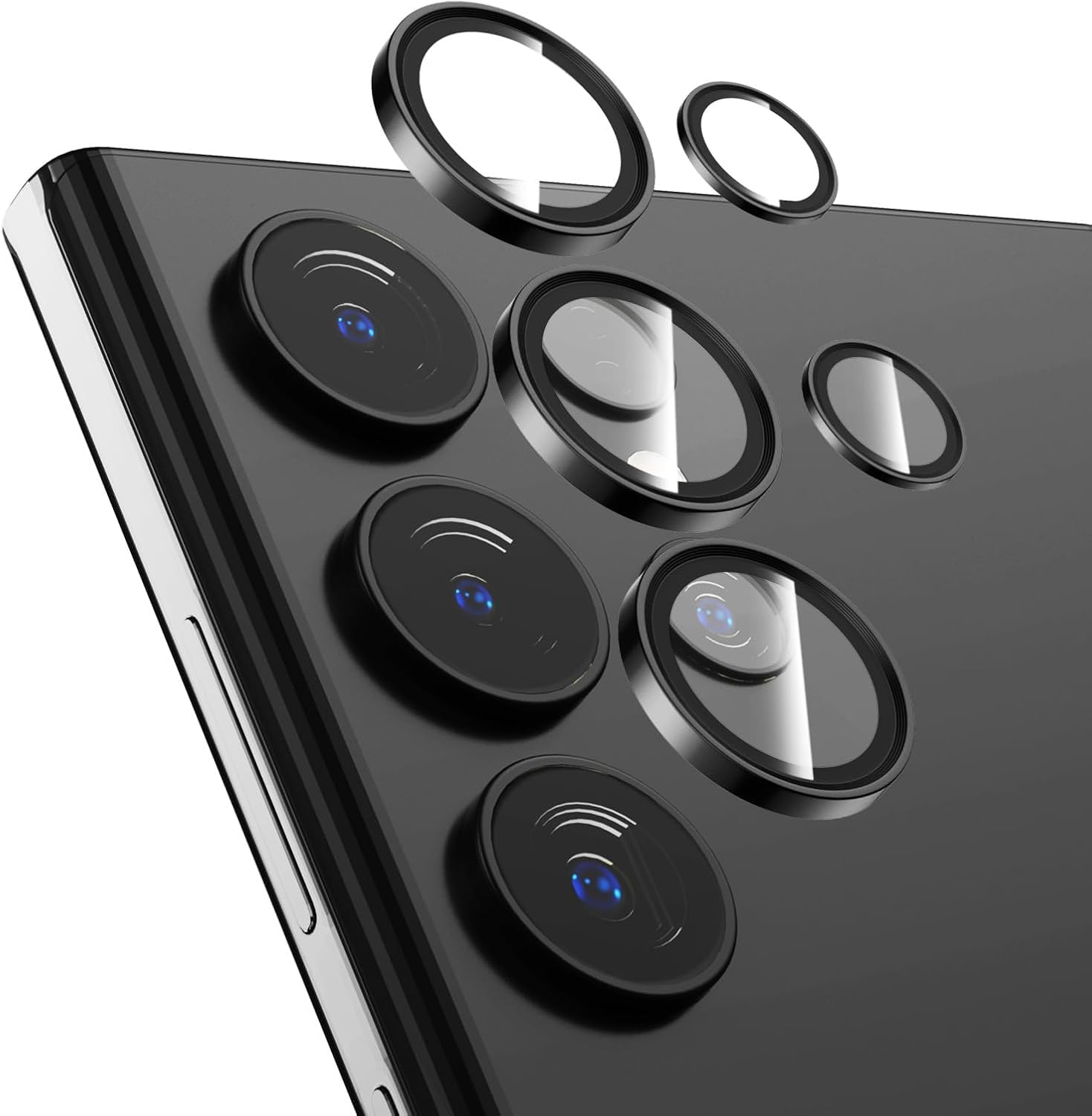 VONZEE for Samsung Galaxy S25 Ultra Camera Lens Protector, Scratch-Resistant Ultra-Thin Tempered Glass with Aluminum Edging, Galaxy S25 Ultra Case Friendly, Set of 1 | Titanium Black