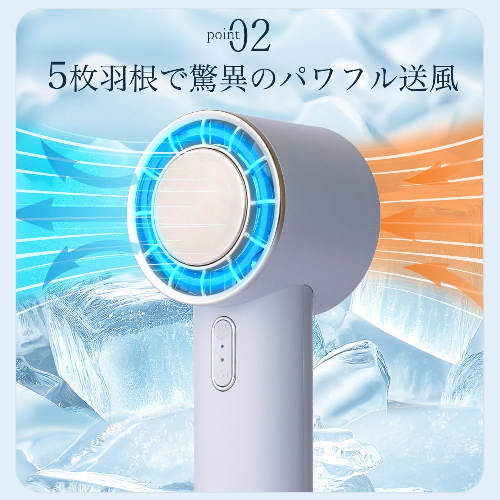 Smaly YNG-IF200 Peltier Type-c USB Rechargeable Handheld Fan, Desktop Fan, Small, Portable, Mini, Cool, Powerful, Summer Use, Handy Fan