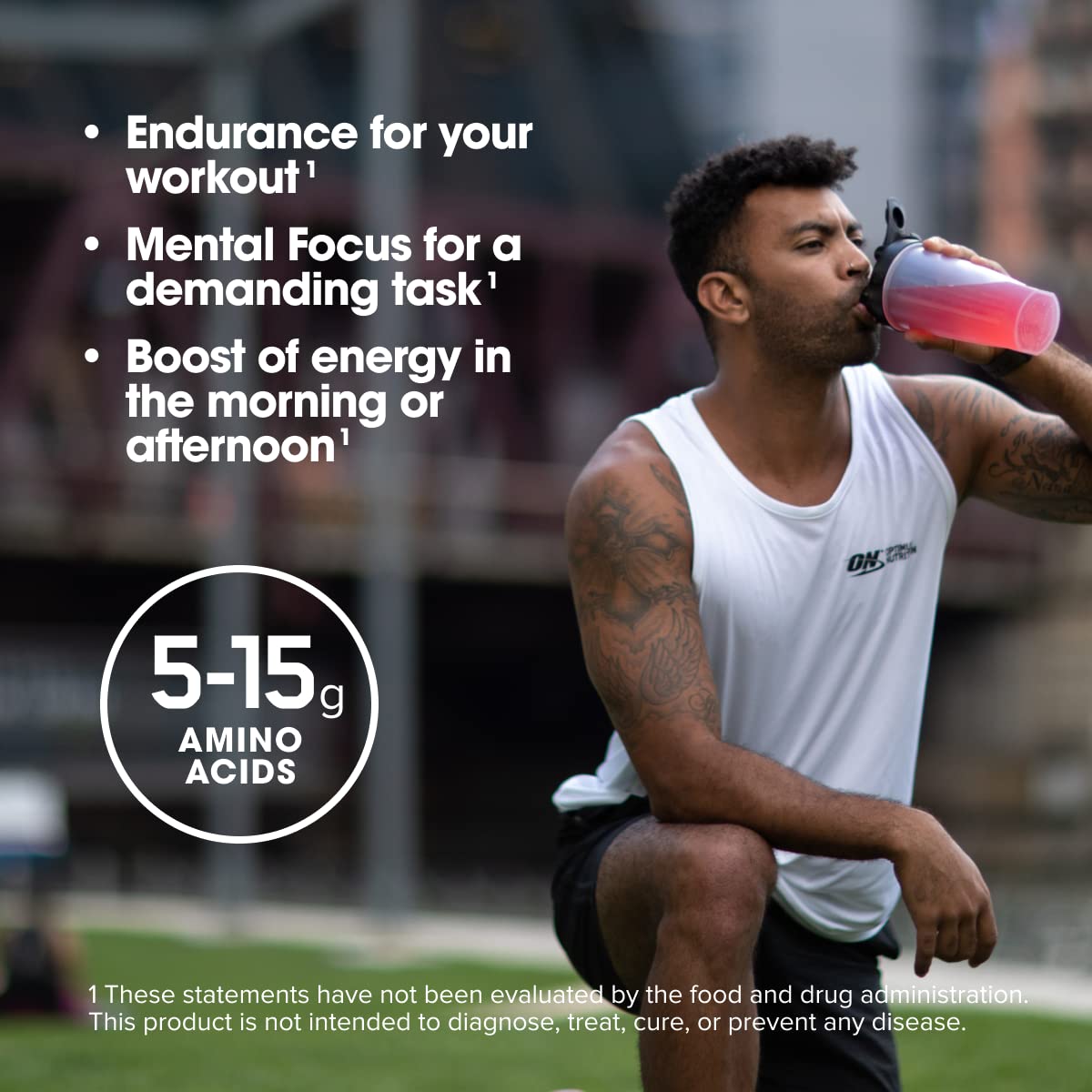 Optimum Nutrition Amino Energy - Pre Workout with Green Tea, BCAA, Amino Acids & Micronized Creatine Monohydrate Powder, Unflavored, Keto Friendly, 60 Serving