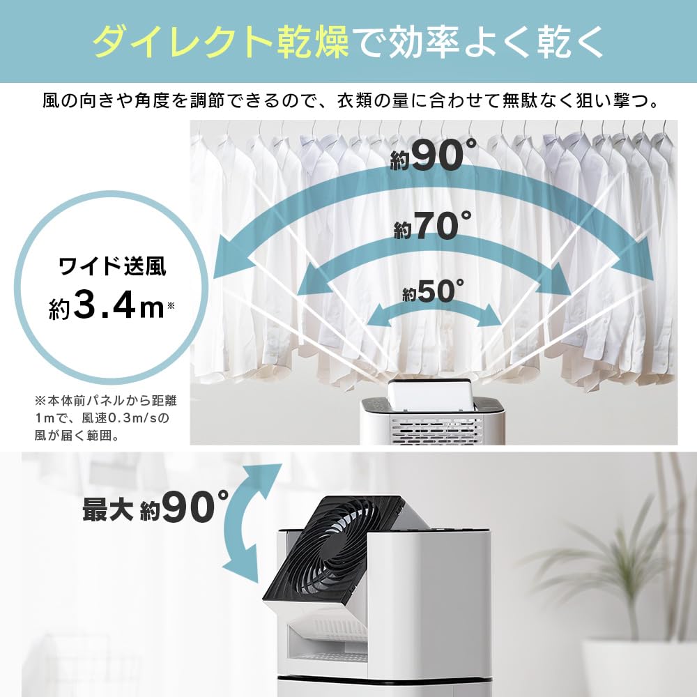Iris Clothes Drying Dehumidifiers Drying Function Circulator Speed with Desiccant-I50 White IJD