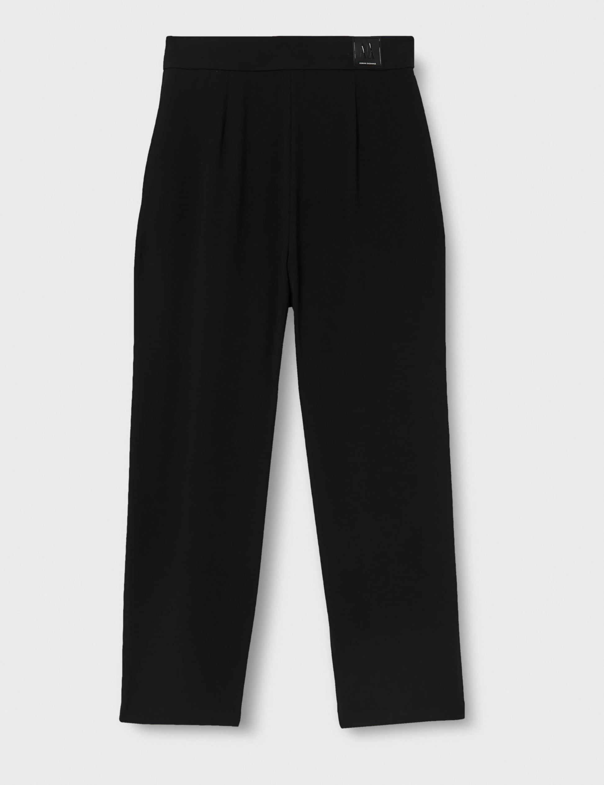 Armani Exchange Icon Project, Sustainable, Logo Patch Pantalones, Negro, Altoa única para Mujer