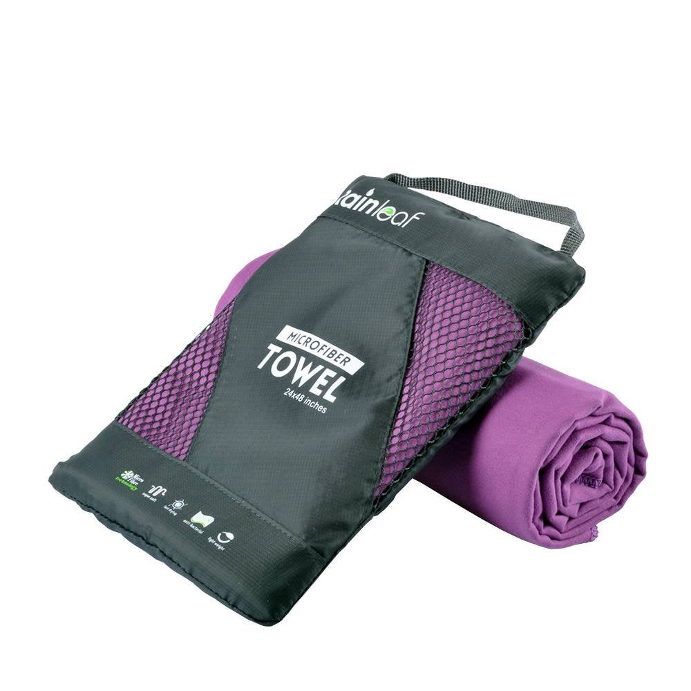 Rainleaf Microfiber Towel Quick Dry Camping & Travel & Gym Towel. Compact