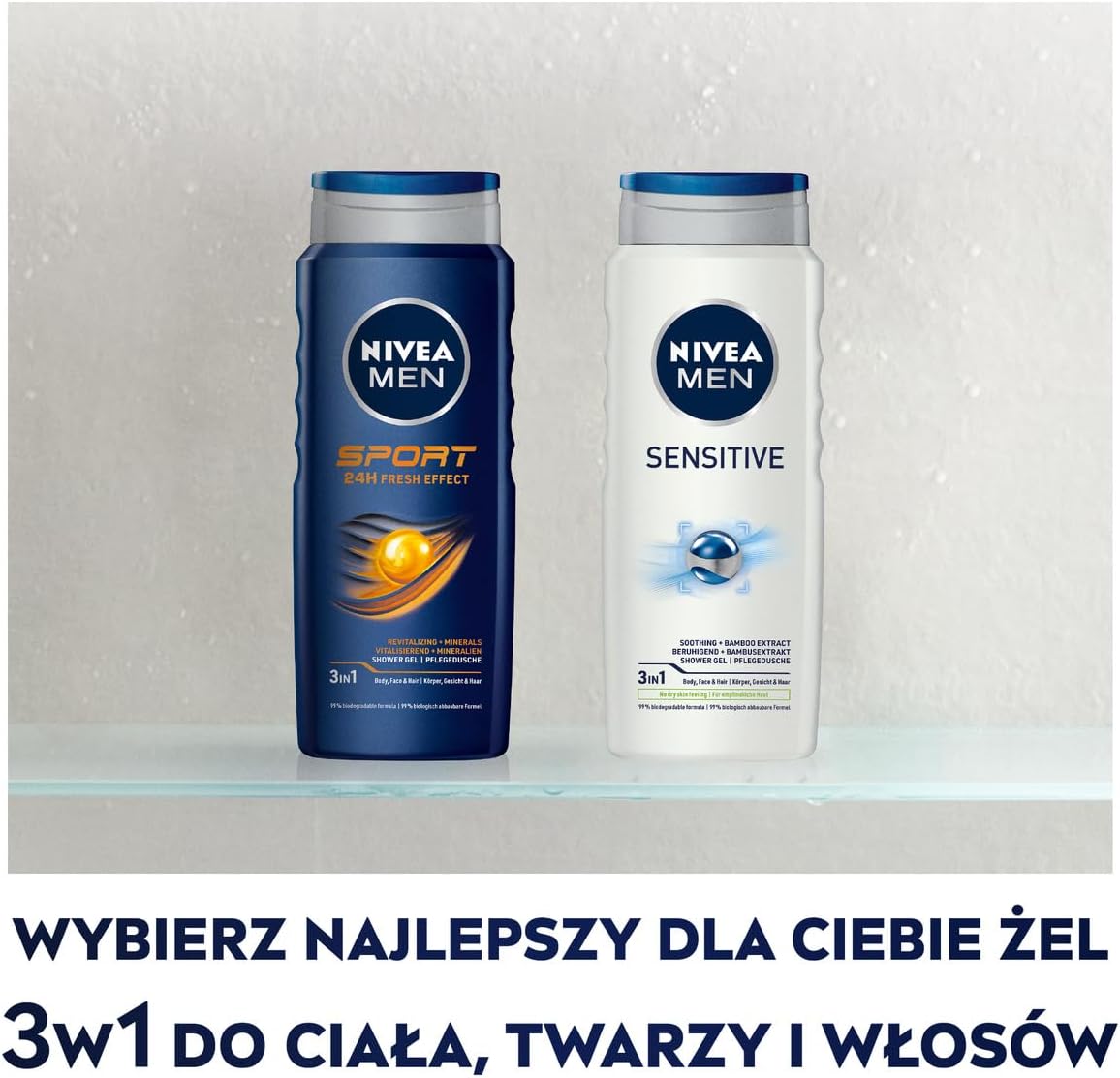 NIVEA MEN Sensitive Łagodzący żel pod prysznic dla mężczyzn 500 ml