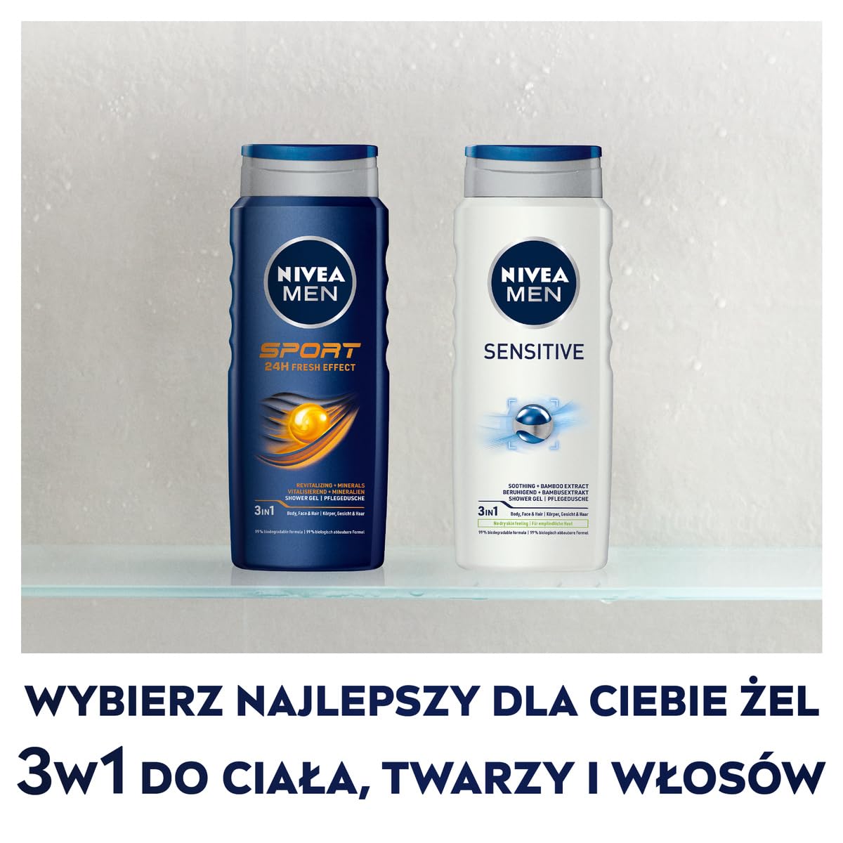 NIVEA MEN Sensitive Łagodzący żel pod prysznic dla mężczyzn 500 ml