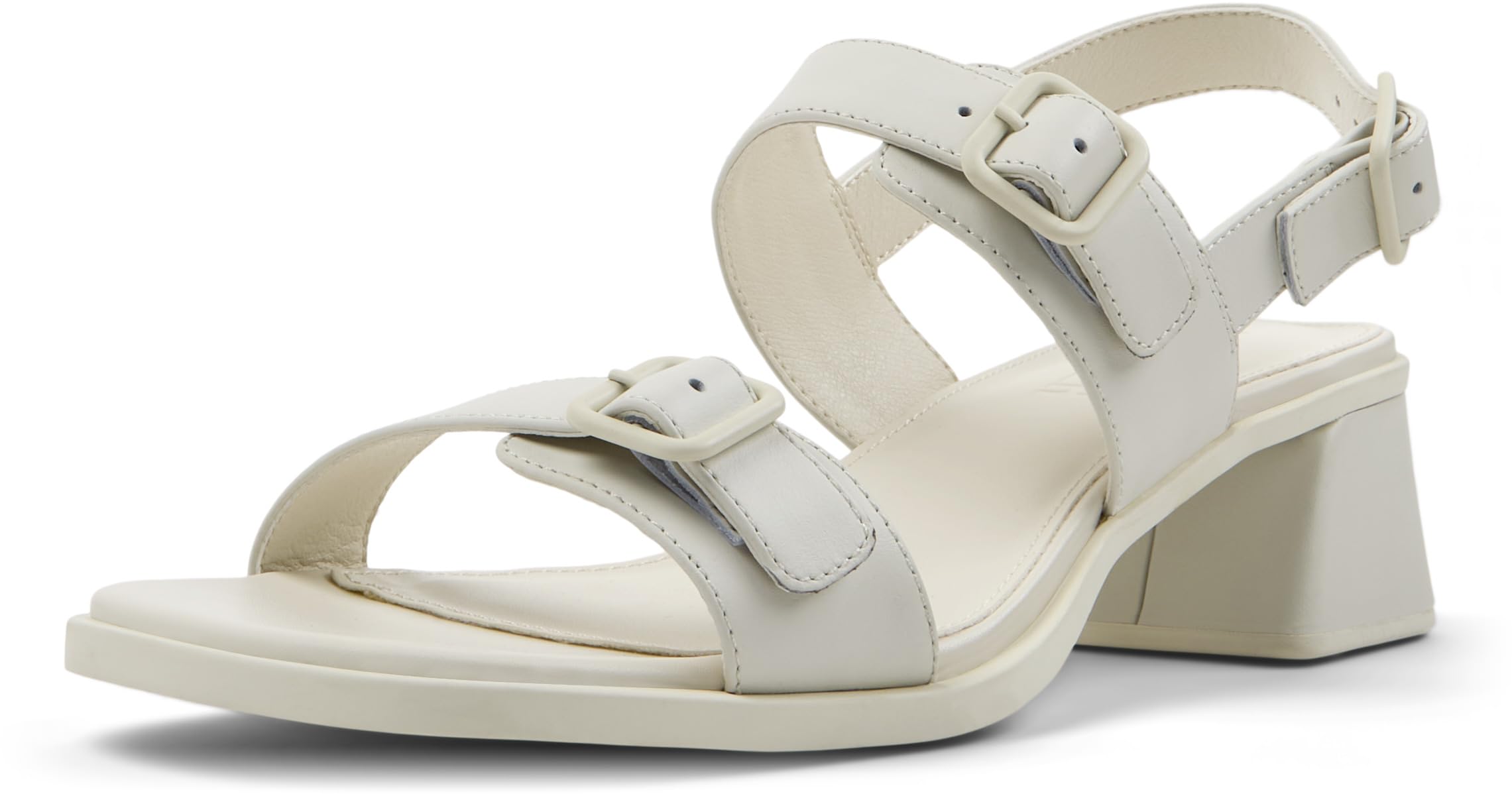 Camper Kora Sandal K201739, Sandalia de 2 Correas Mujer, Naturaleza Blanca 002, 38 EU