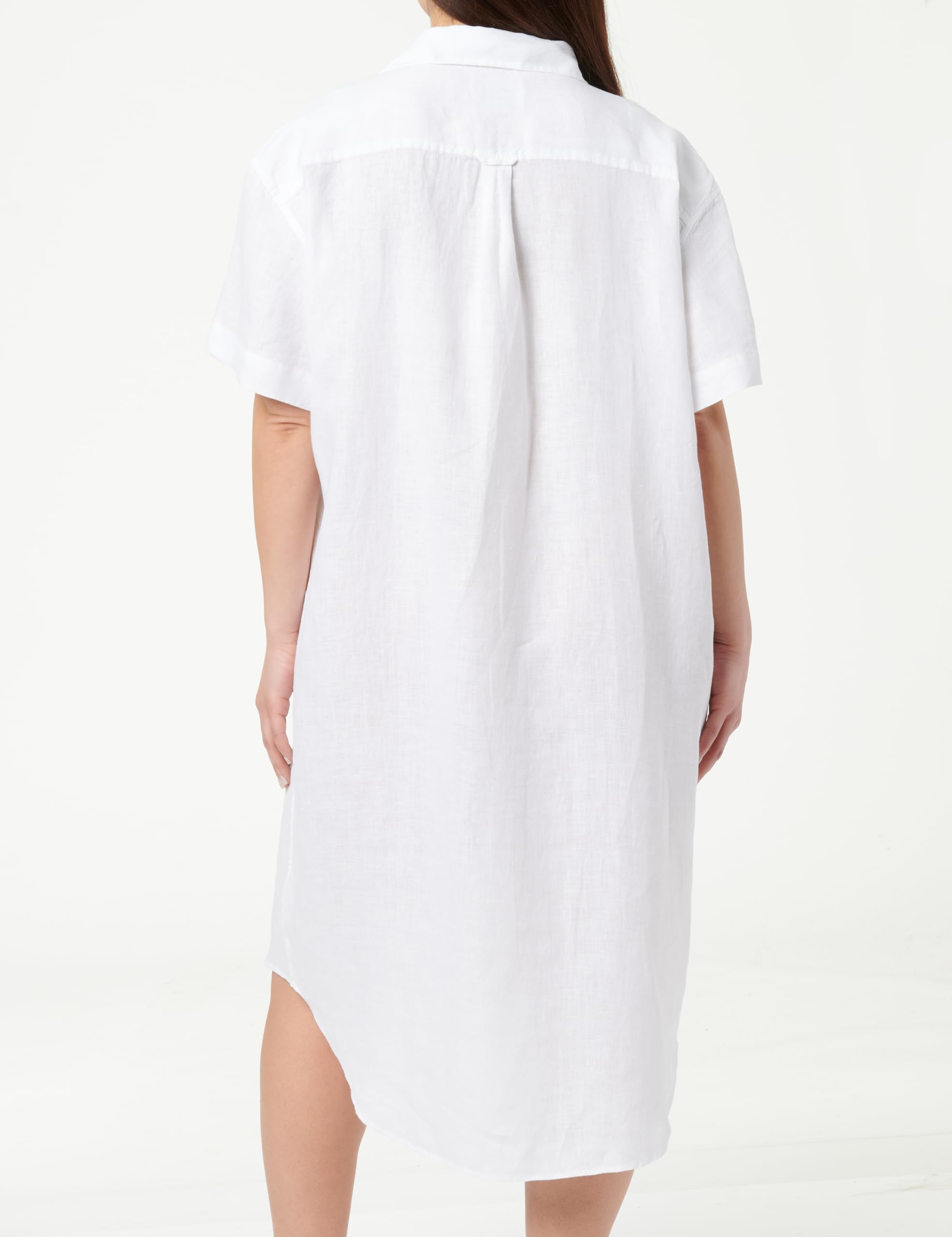 GANT Rel Linen Caftan Vestido, Blanco, 36 Mujeres