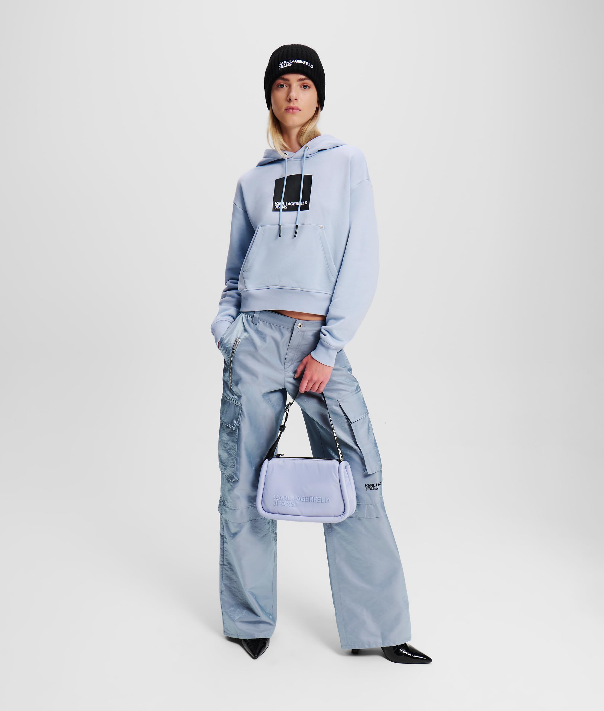 KARL LAGERFELD JEANS, para Mujer, Sudadera con Capucha con Logo Regular, Eventide, Extrapequeños
