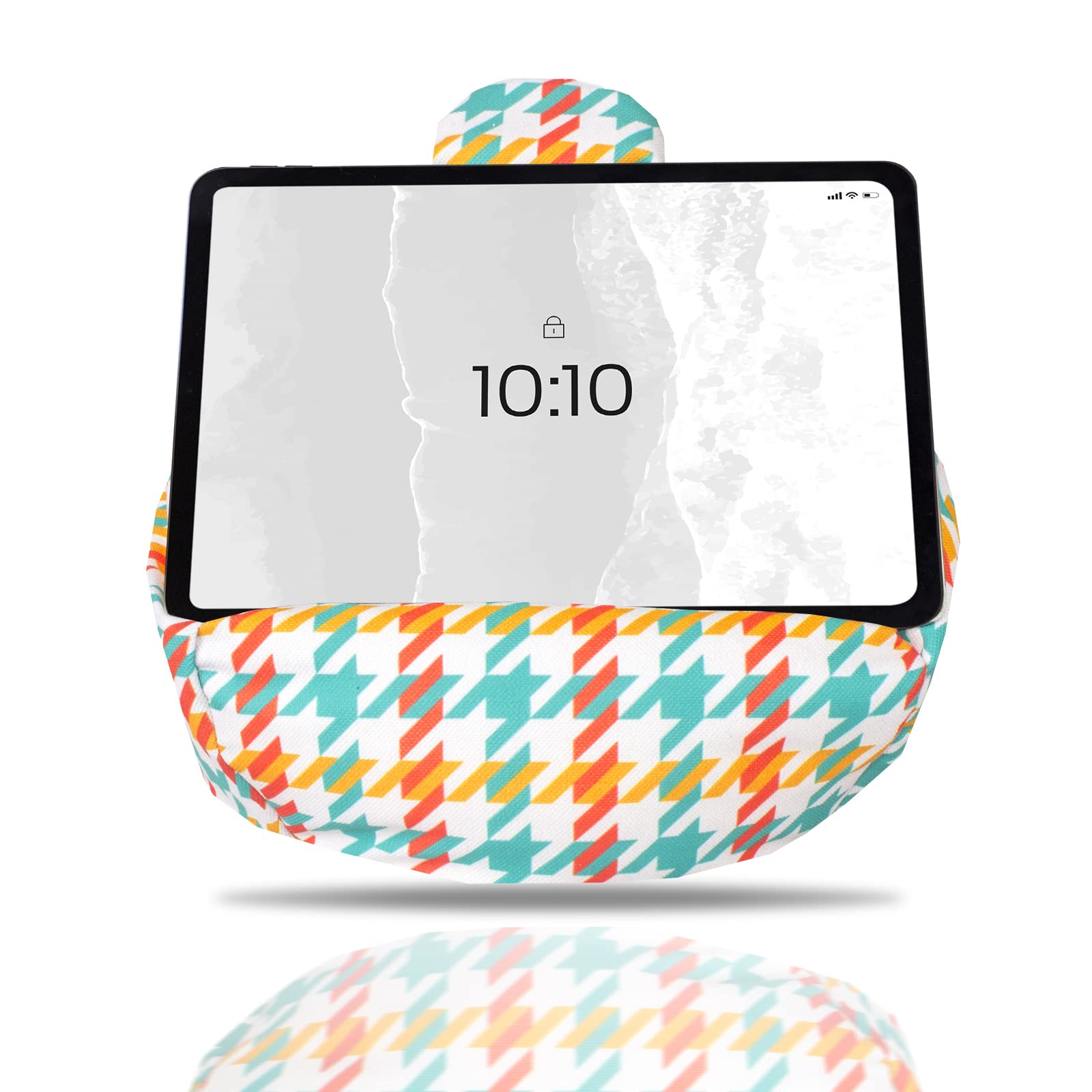 Cojín para tableta y cojín para iPad, soporte para iPad para cama, soporte para tableta para cama, soporte para libro y lector electrónico, accesorios para iPad (pata de gallo)