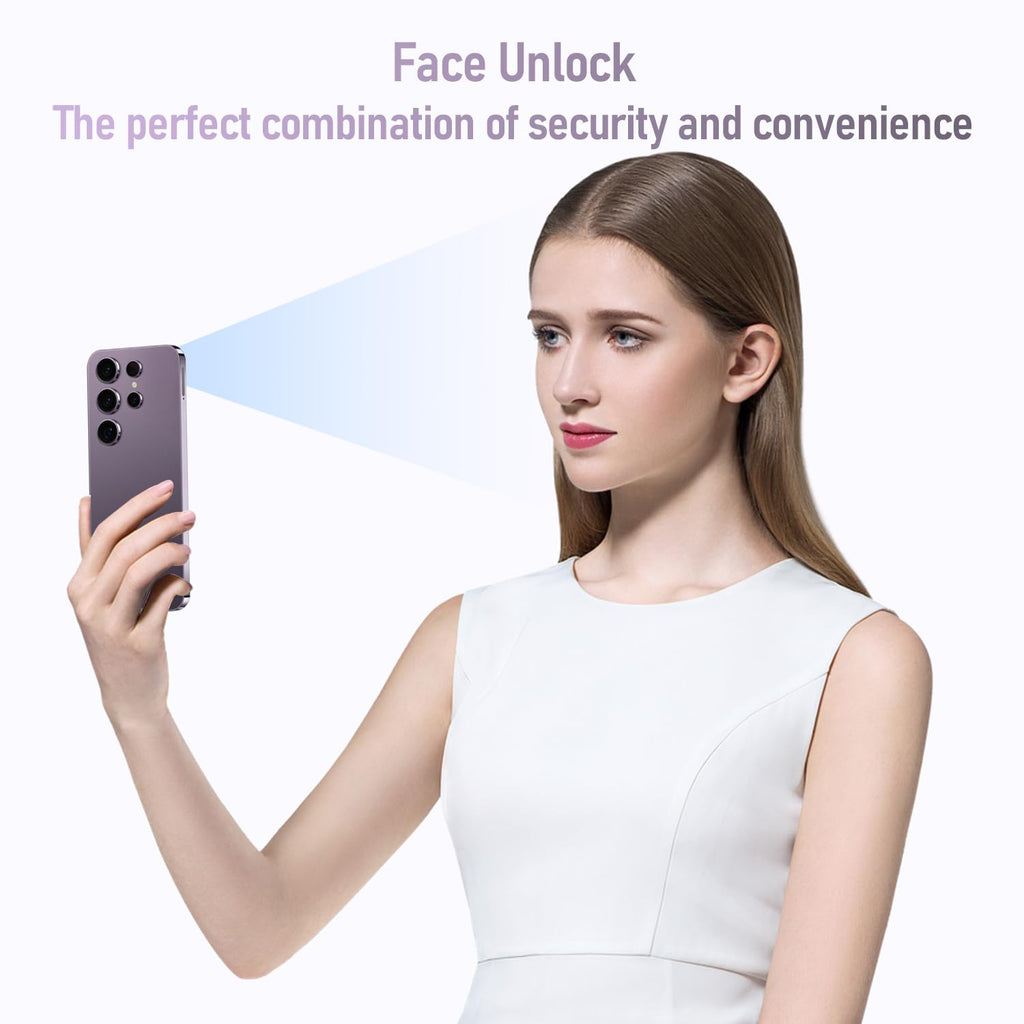 Livinyteb S23 Ultra Unlocked Cell Phone 4G Dual SIM Android Phone 8GB+256GB Unlocked Android Phone,7" HD+ Display,50MP+24MP Camera,6800mAh, 2025 Android Smart Phone (Titanium Purple)