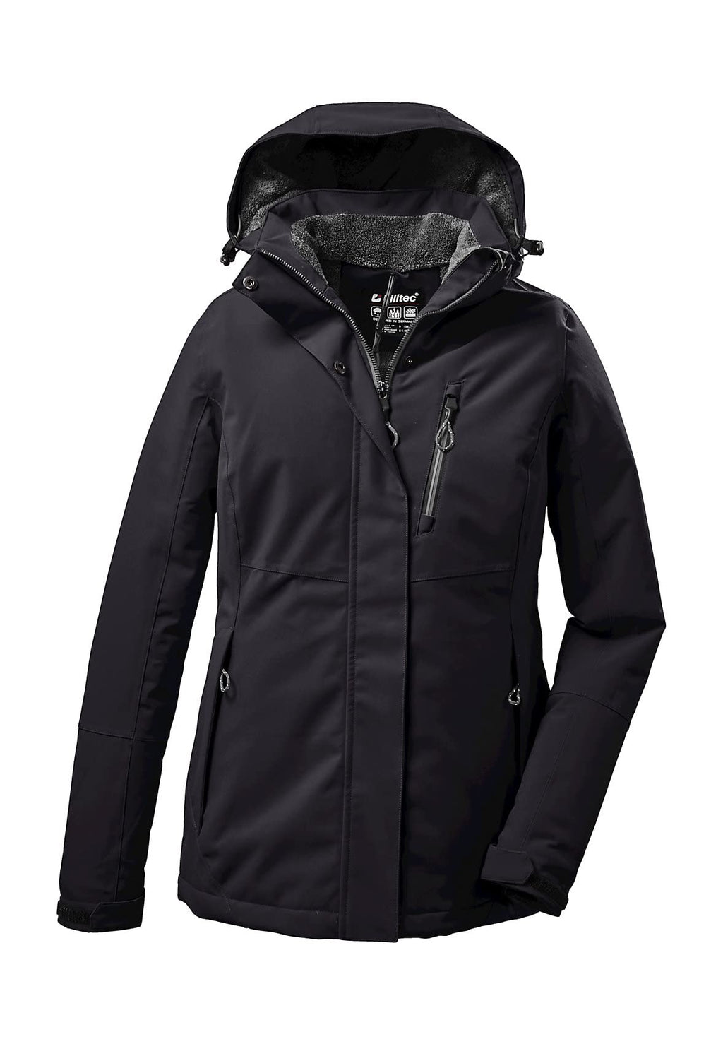 Killtec KOW 140 WMN Jckt Chaqueta de invierno con capucha desmontable, Negro, 54 para Mujer
