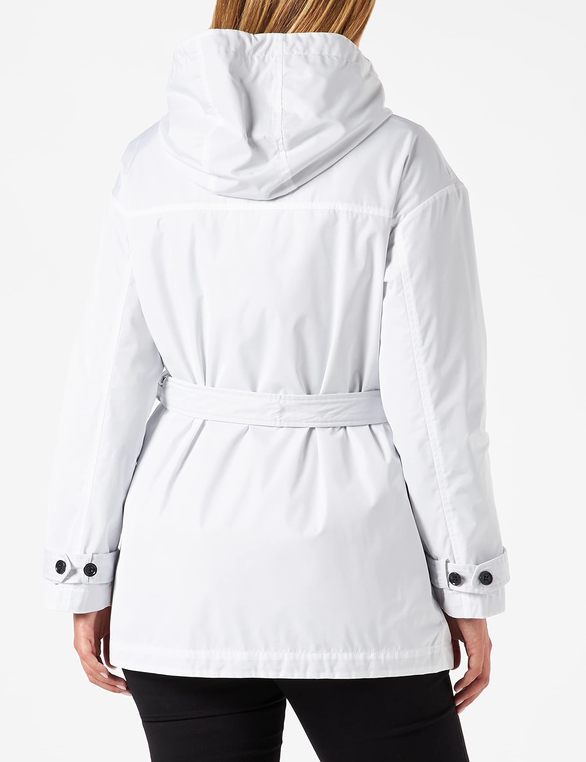Geox W Delray Chaqueta, Blanco (Brillante), 44 para Mujer
