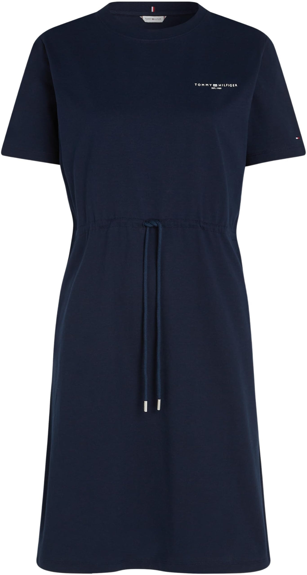 Tommy Hilfiger Vestido Tipo Camiseta de Algodón para Mujer, Azul (Dark Night Navy), XXL