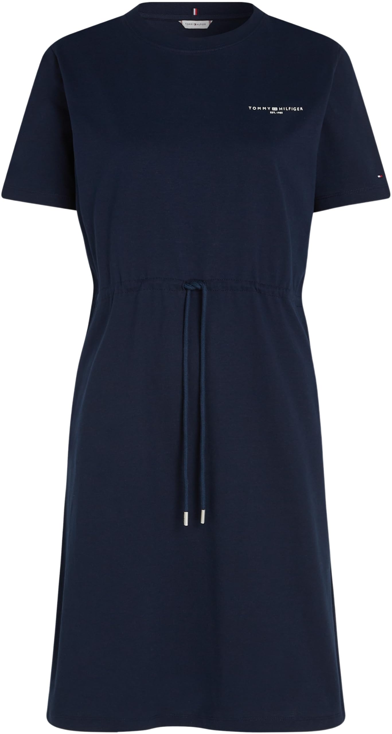 Tommy Hilfiger Vestido Tipo Camiseta de Algodón para Mujer, Azul (Dark Night Navy), XXL