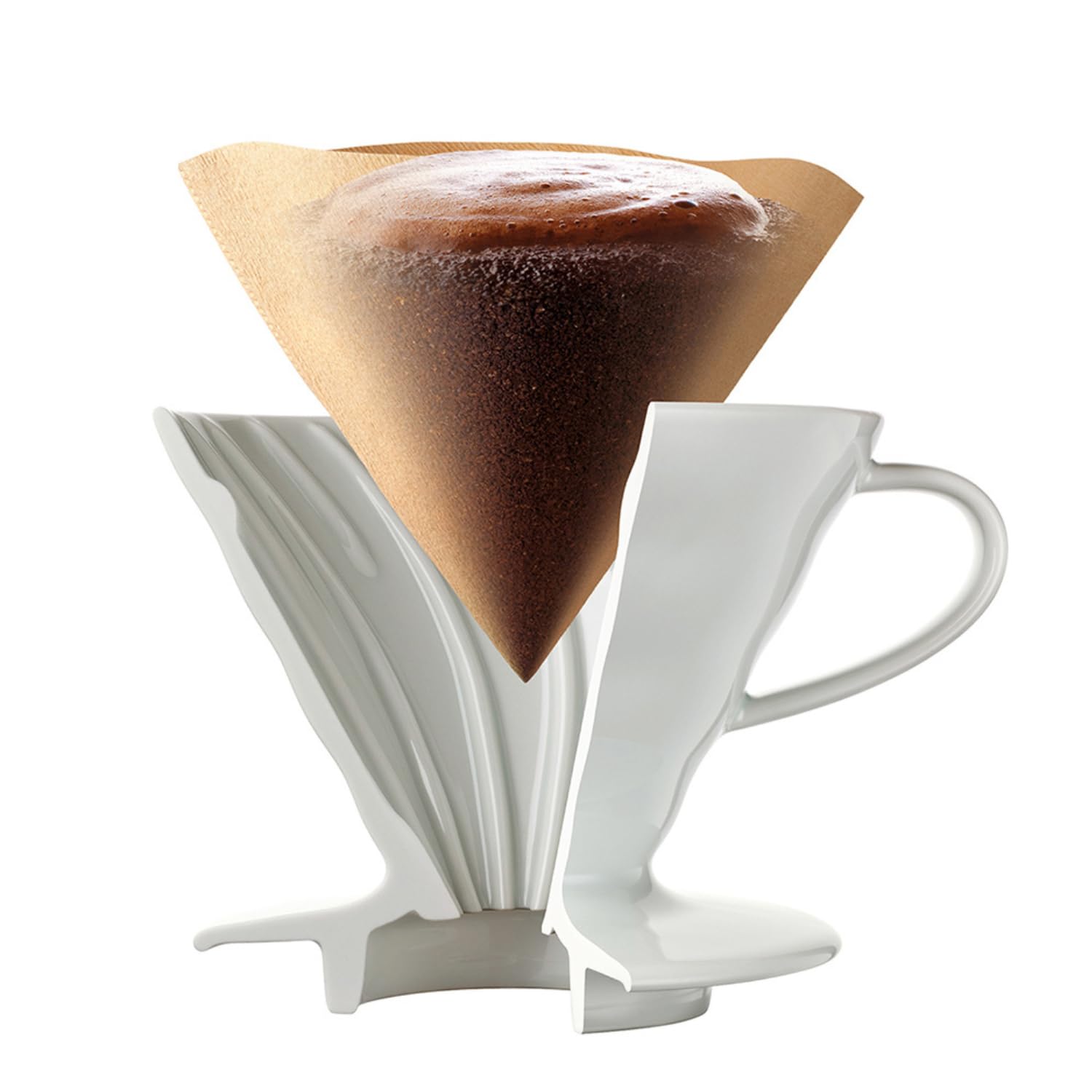 Hario Filtro De Papel para Coador de Café Branco V60 Tamanho 02 Pacote Com 100 Unidades Original Japão