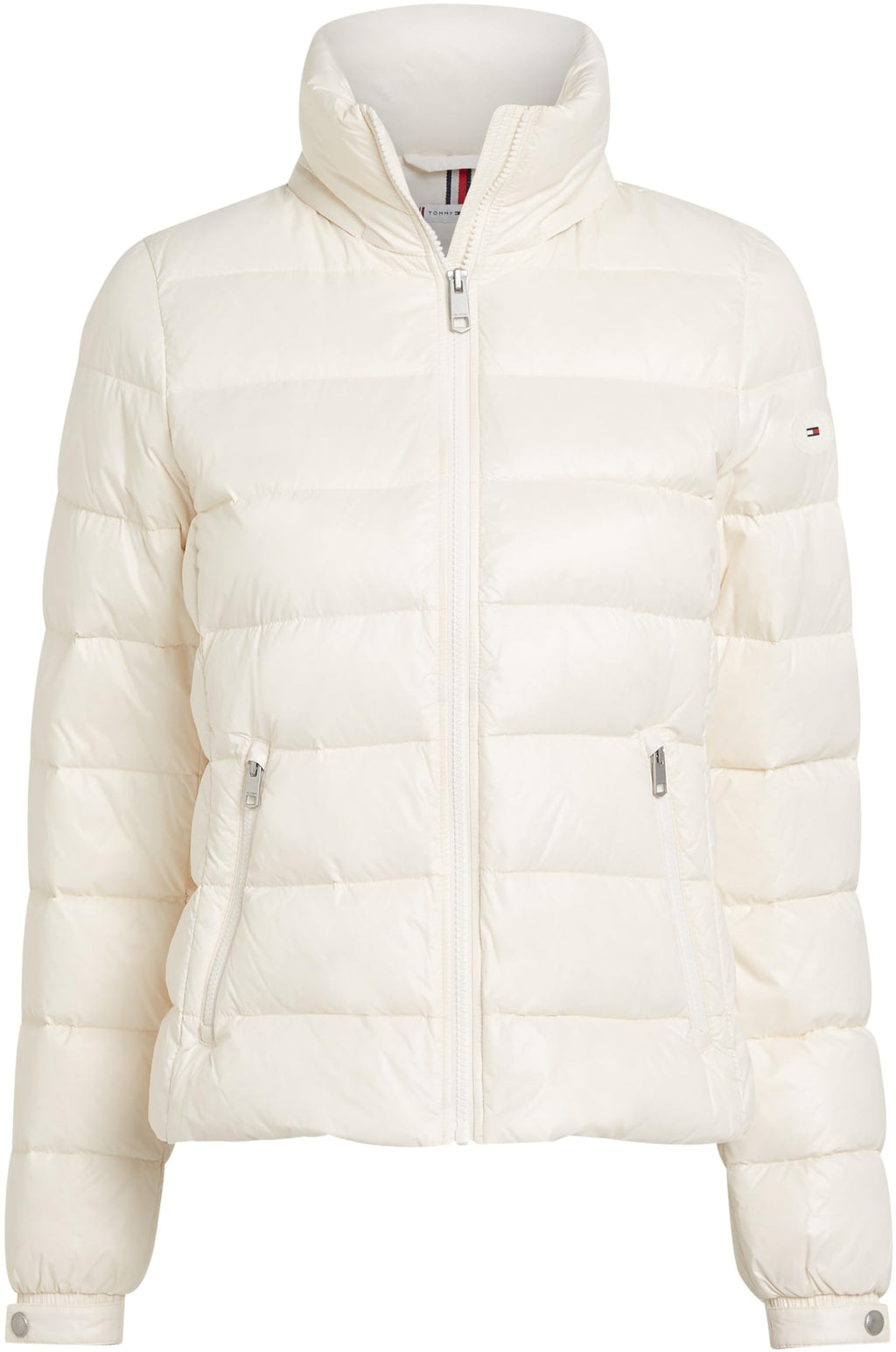 Tommy Hilfiger Cazadora acolchada Mujer Down Feminine Gloss ligera, Marfil (Ivory Petal), M