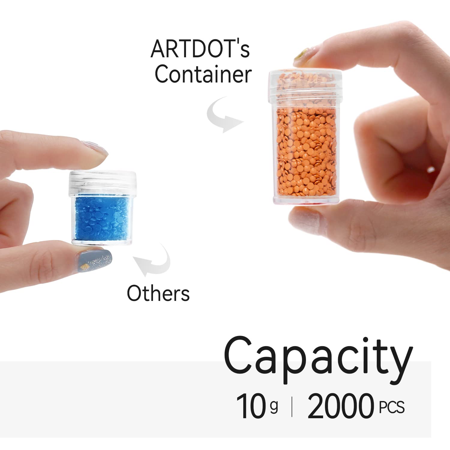 ARTDOT 60 Slots Storage Container for Diamond Art Kits for Adults,Portable Bead Storage Boxes for Diamond Painting Accessories and Tools