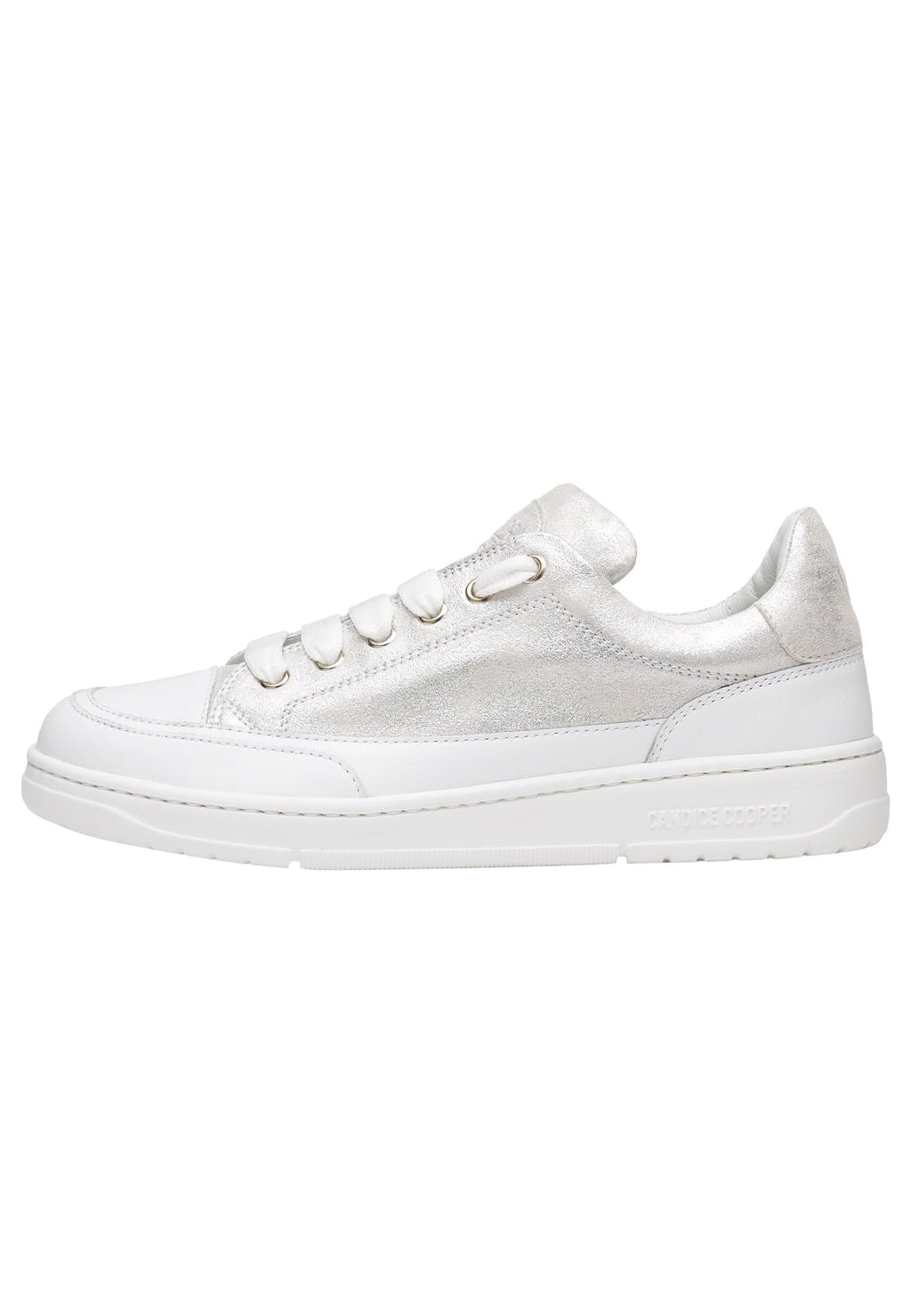 Candice Cooper VELANIE-Zapatillas Deportivas de Piel, Plateado 41