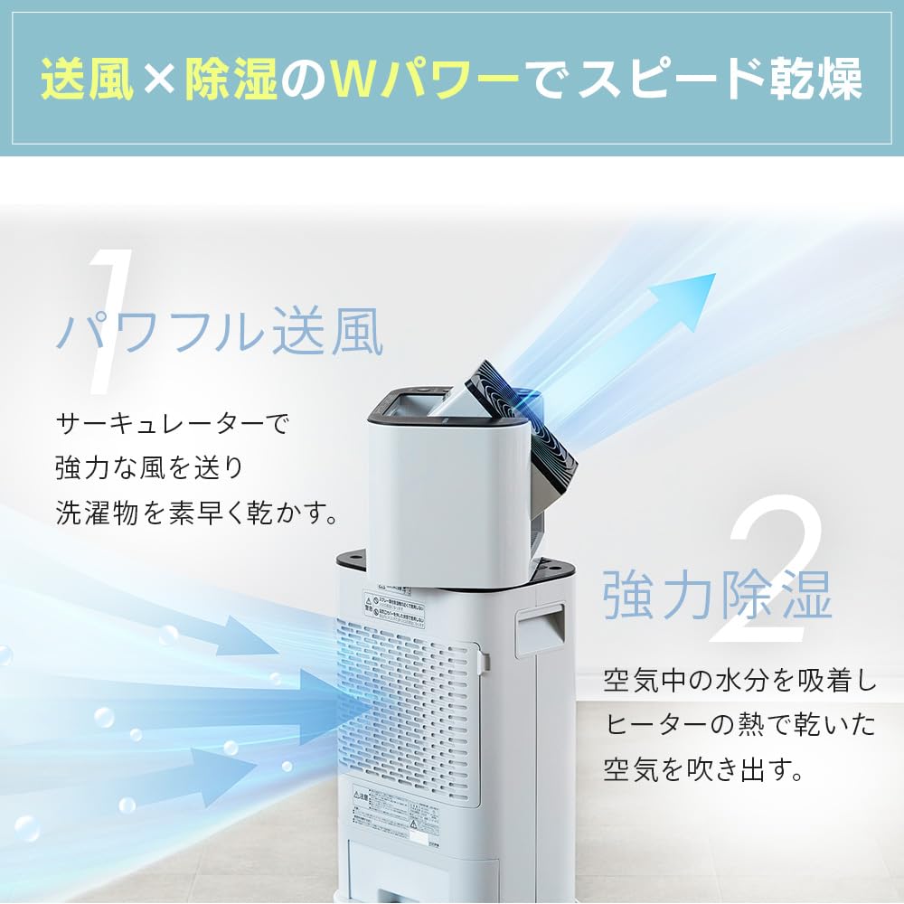 Iris Clothes Drying Dehumidifiers Drying Function Circulator Speed with Desiccant-I50 White IJD