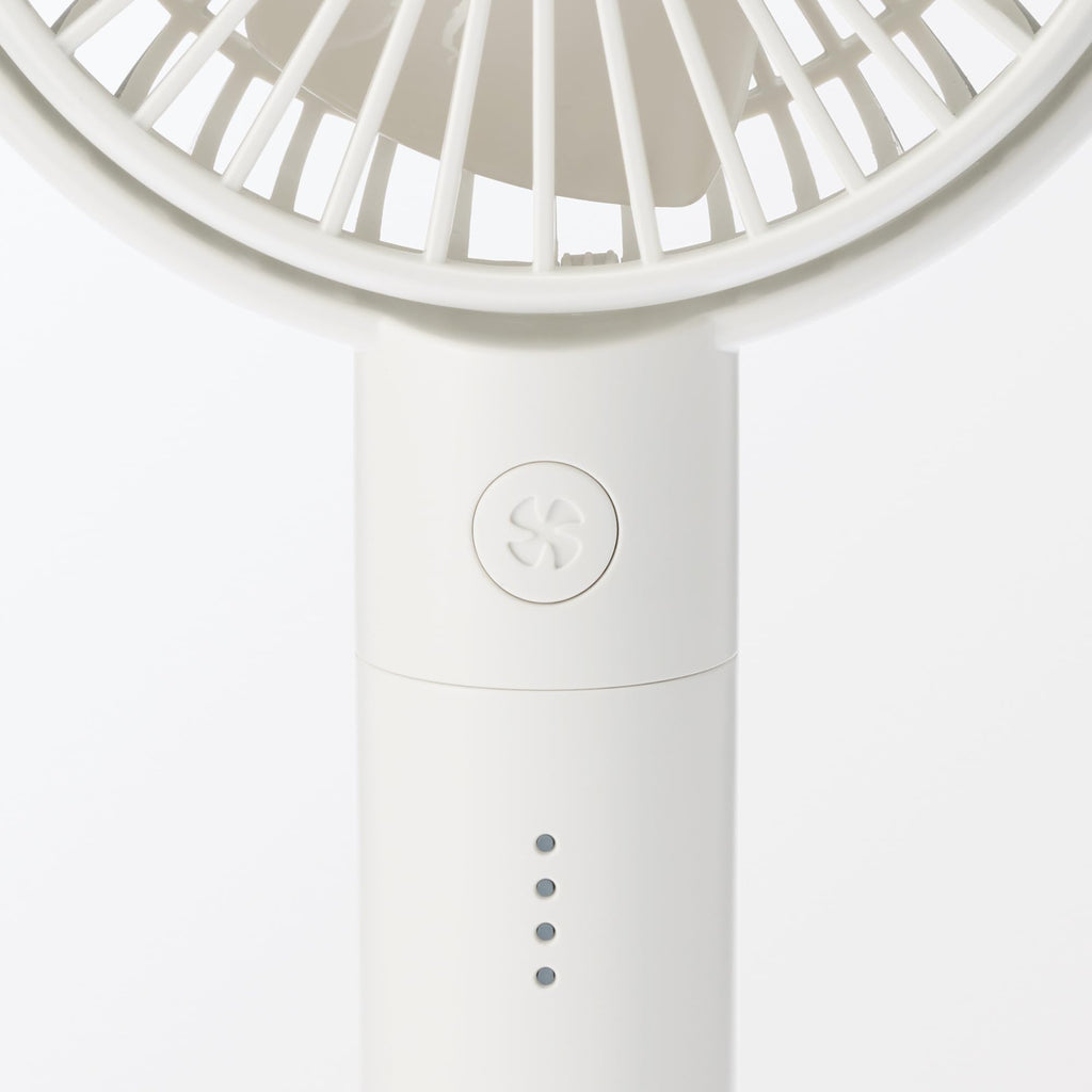 無印良品 MUJI 83926007 Adjustable Angle Rechargeable Handy Fan, White/MJ-MH4-WH