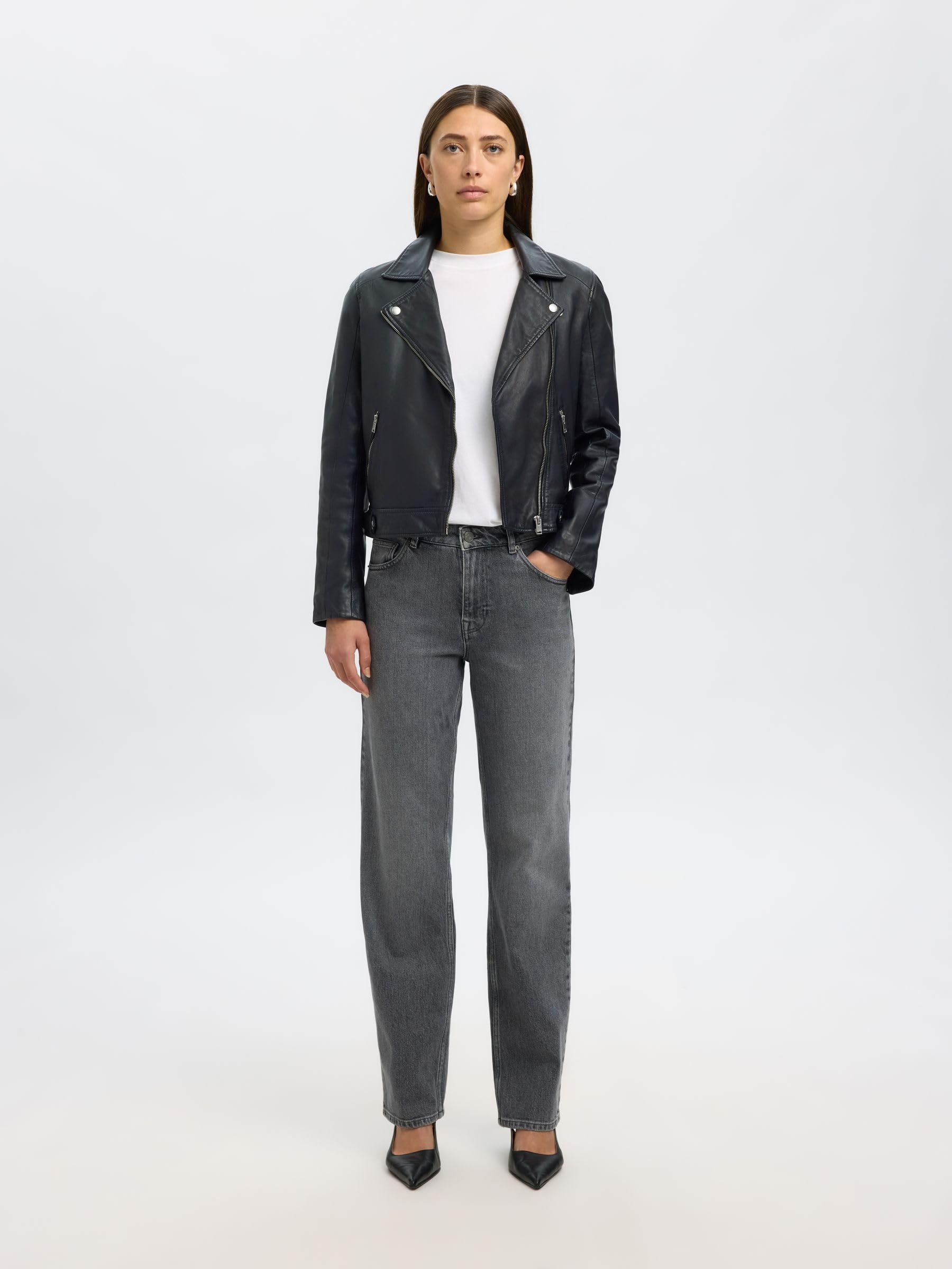 SELECTED FEMME 16071712 Chaqueta, Negro (Black Black), 36 (Talla del Fabricante: 34) para Mujer